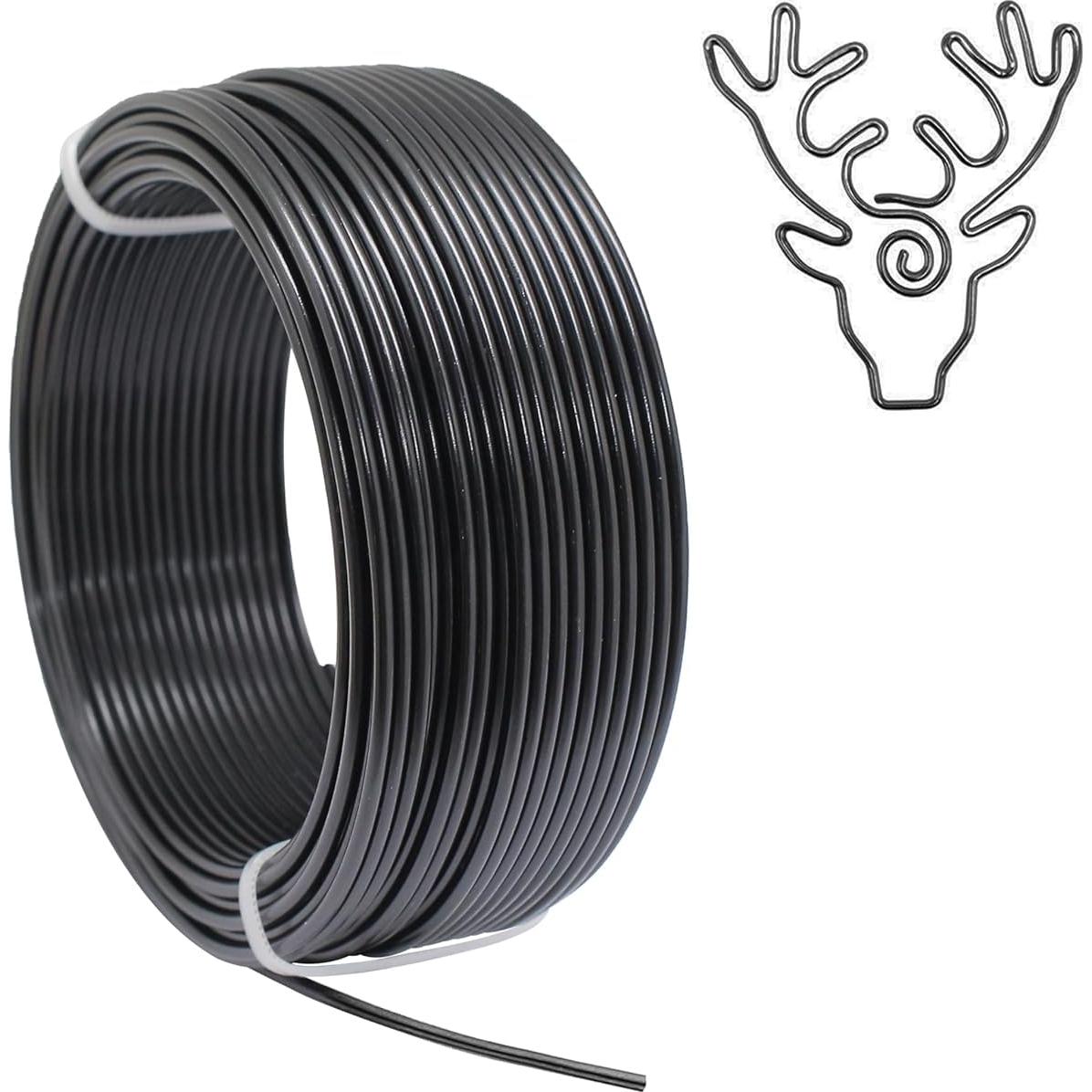 Alambre de Aluminio Flexible 28m 2mm Negro para Manualidades