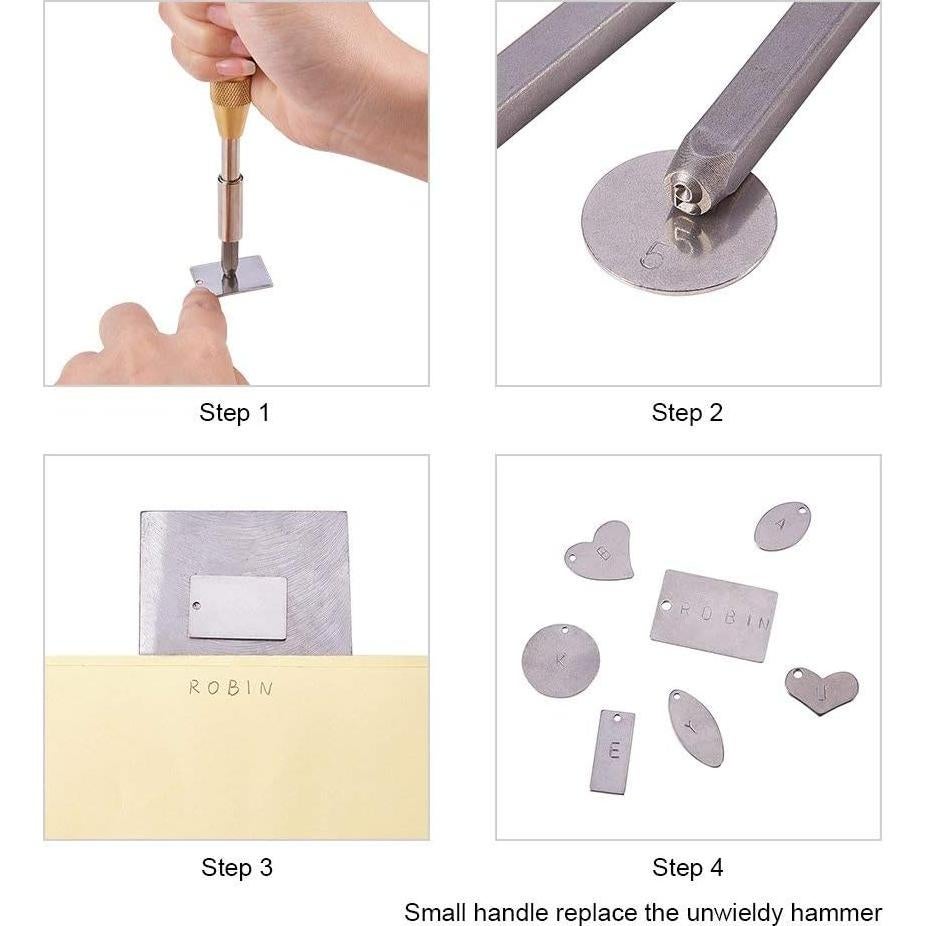 Kit de Estampado de Metal PH PandaHall 37 Piezas Letras y Números