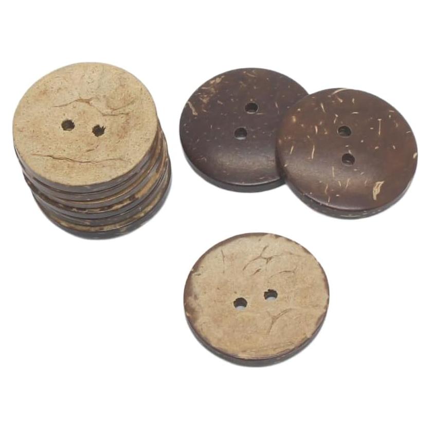 Botones de Coco Natural YaHoGa 20PCS 20MM para Costura DIY