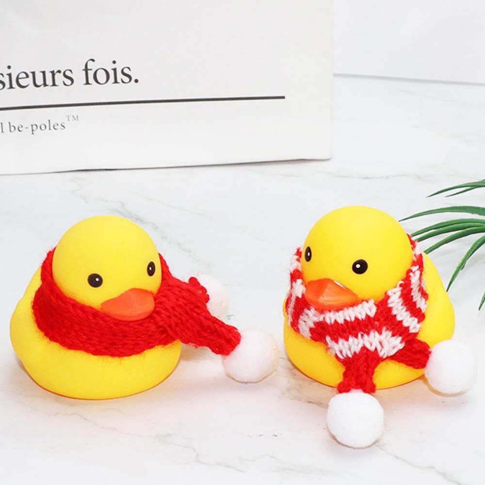 Ornamento de coche pato de goma Wonuu con casco y bufanda