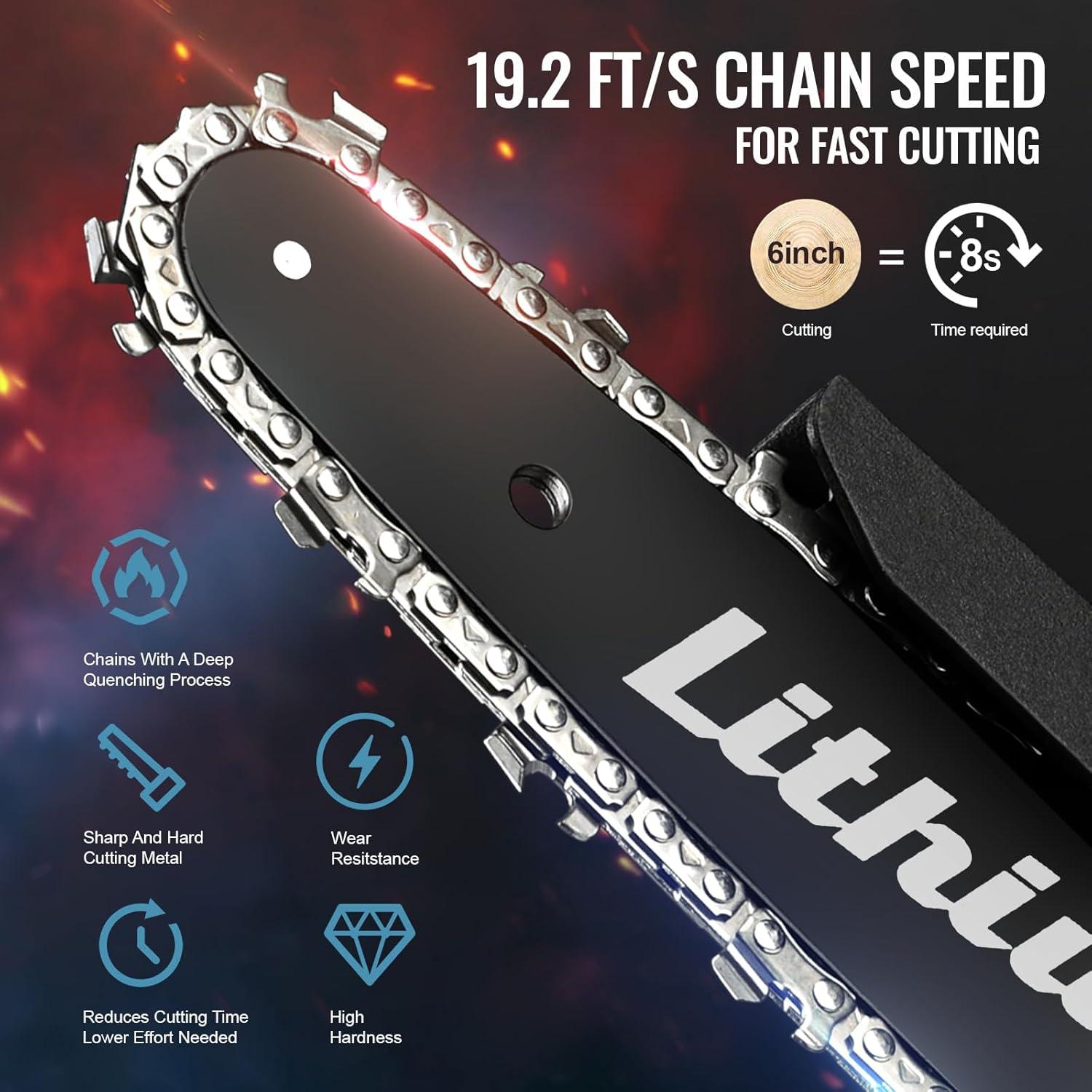 Sierra de Cadena Mini Inalámbrica Fostex 6" 600W Batería Doble