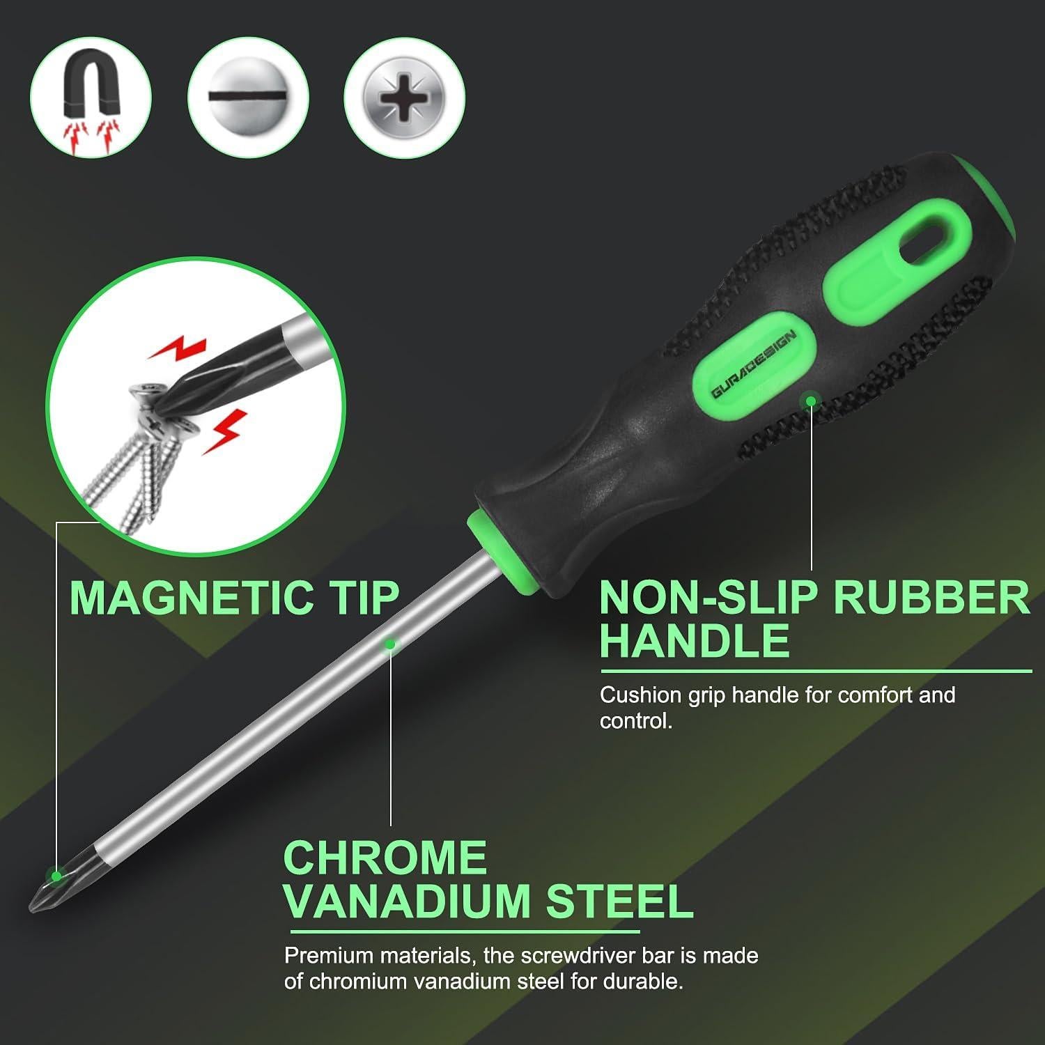 Juego de Destornilladores GURADESIGN 7 Piezas Magnéticos