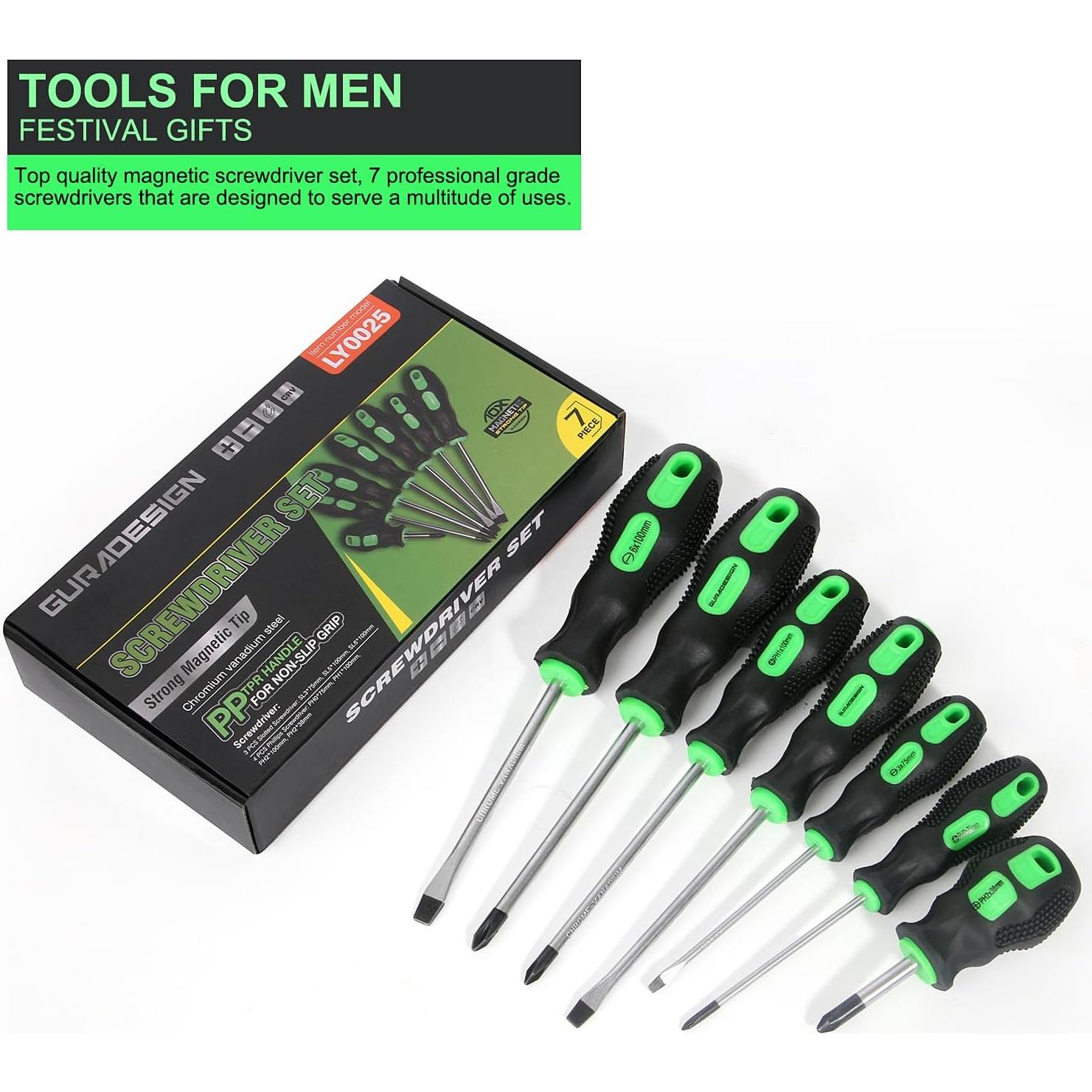 Juego de Destornilladores GURADESIGN 7 Piezas Magnéticos