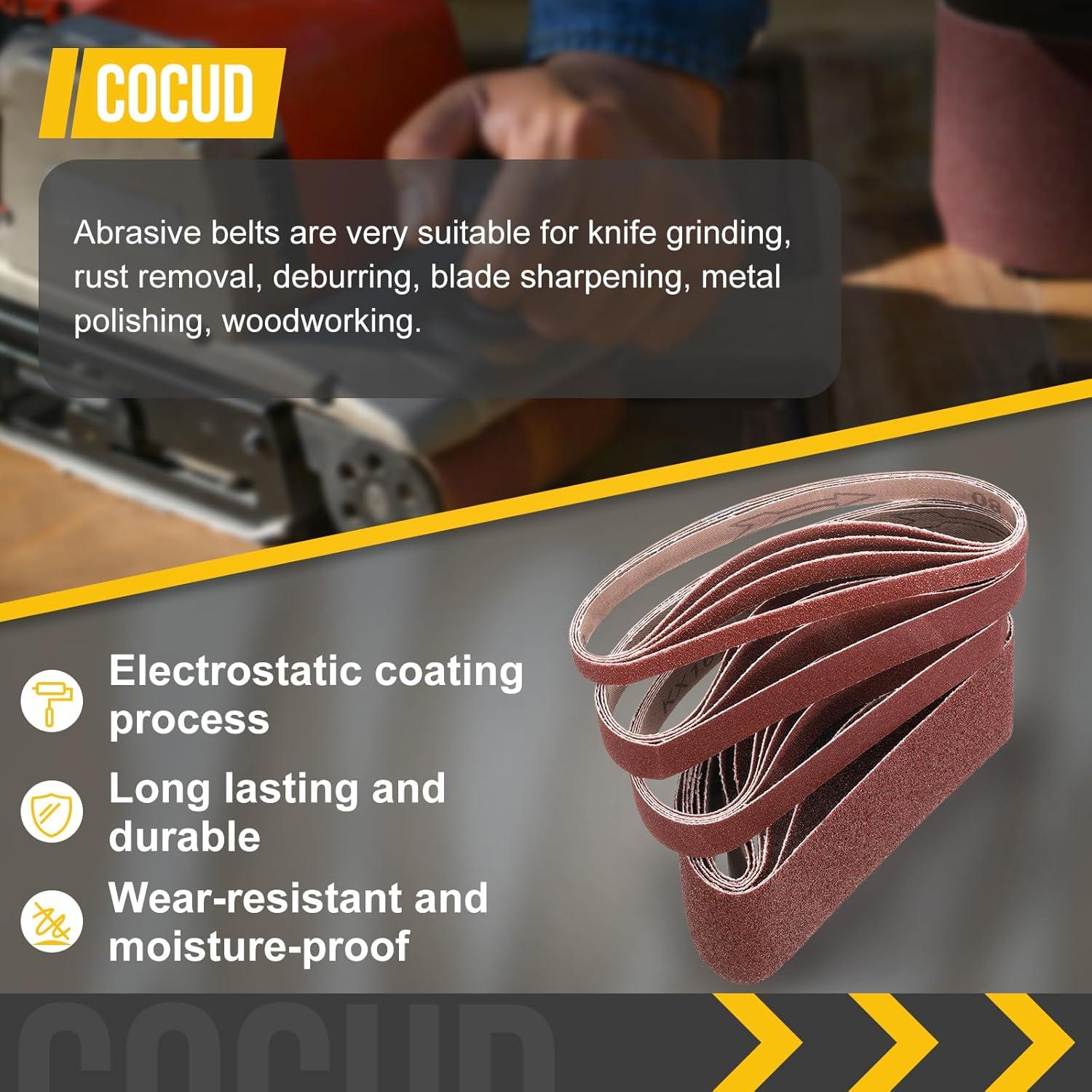 Cinta de Lijado 38mm x 762mm 150 Grano CoCud - 20 Pcs