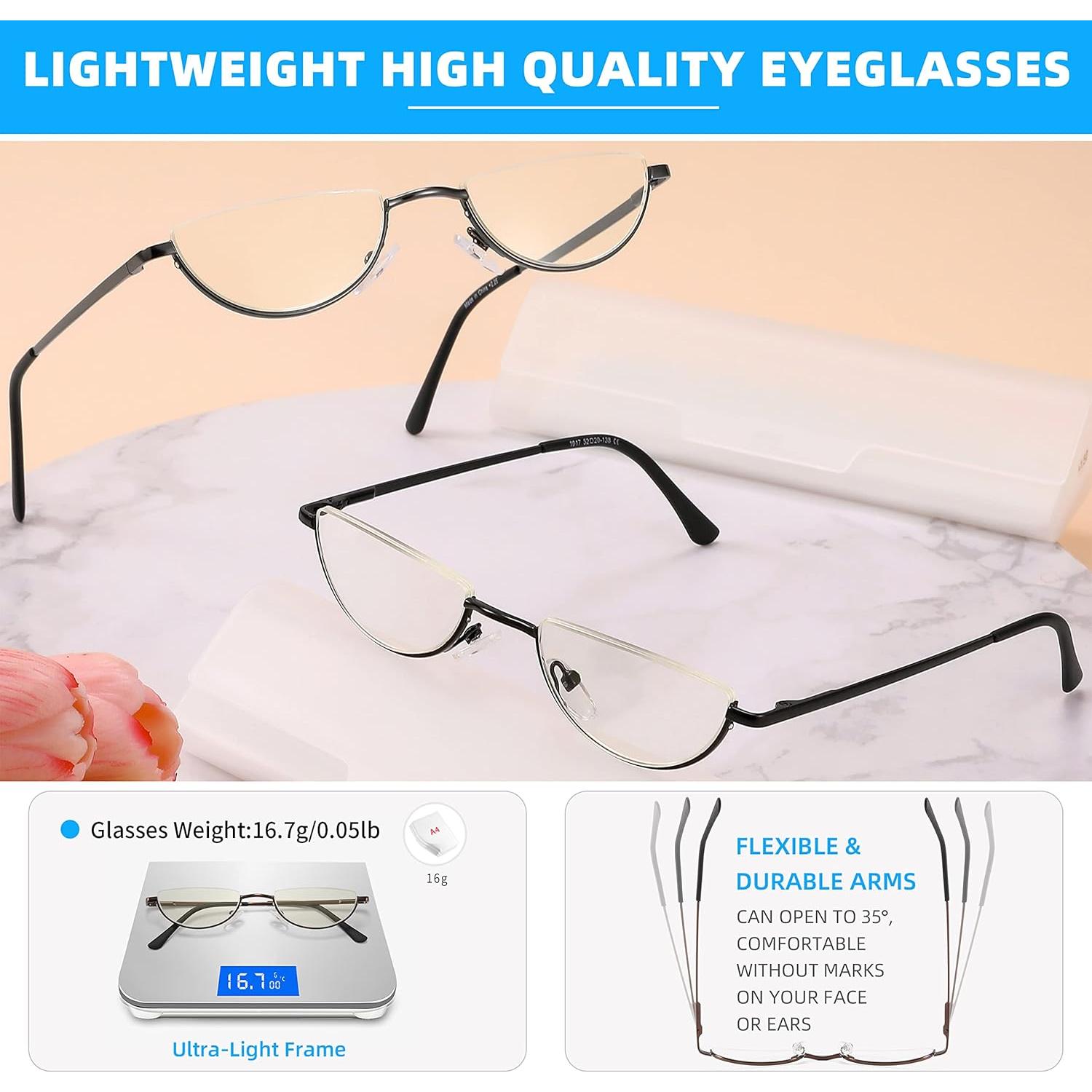 Gafas de Lectura TOVEEN 2 Piezas Anti Luz Azul UV400