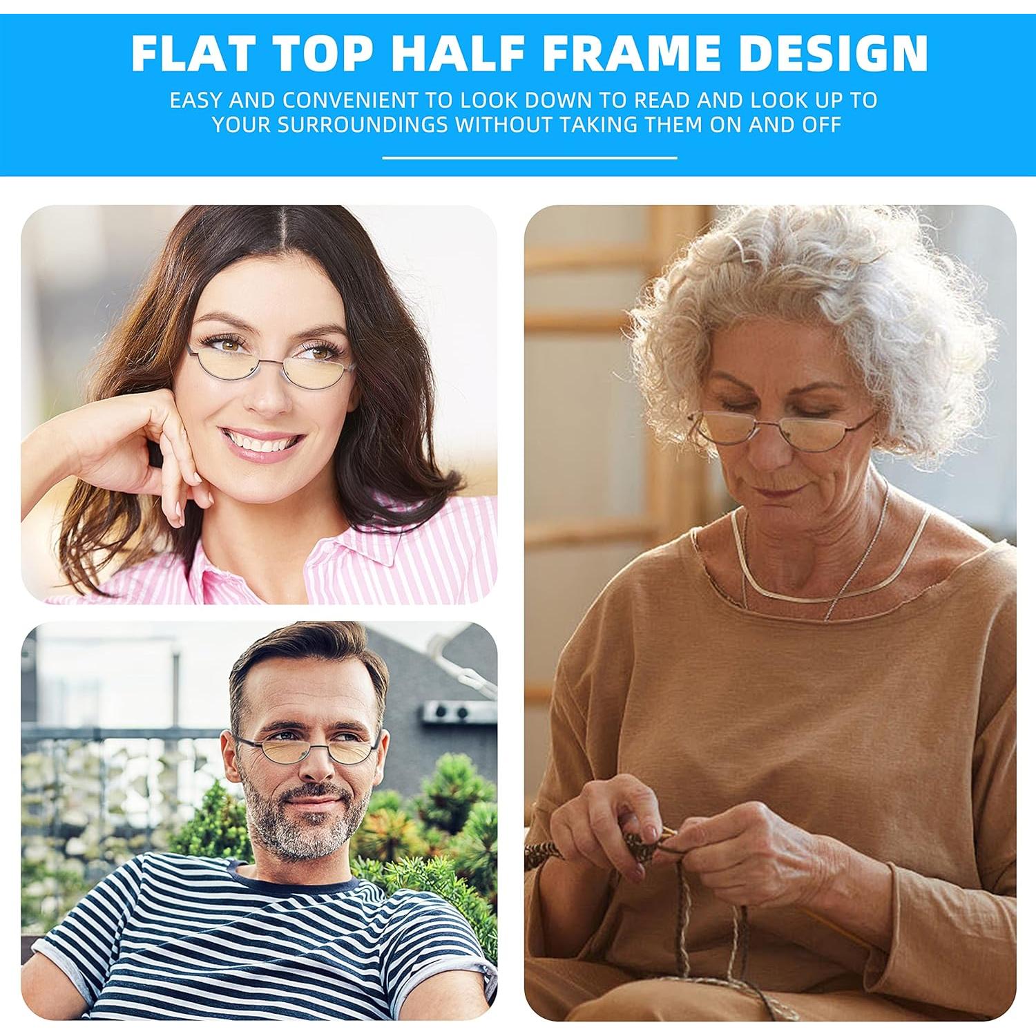 Gafas de Lectura TOVEEN 2 Piezas Anti Luz Azul UV400