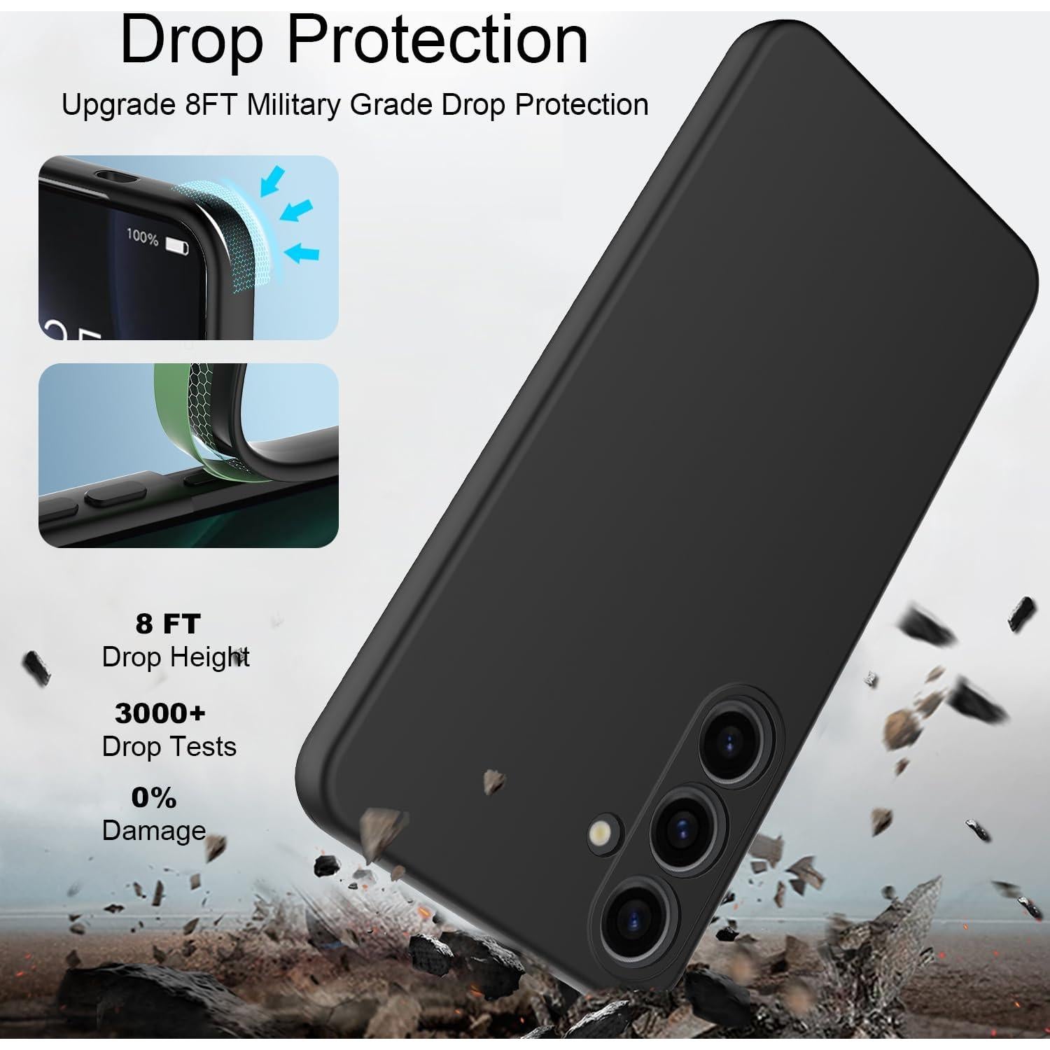 Funda de Silicona Samsung Galaxy S24 FE 5G - Protección Delgada Negra