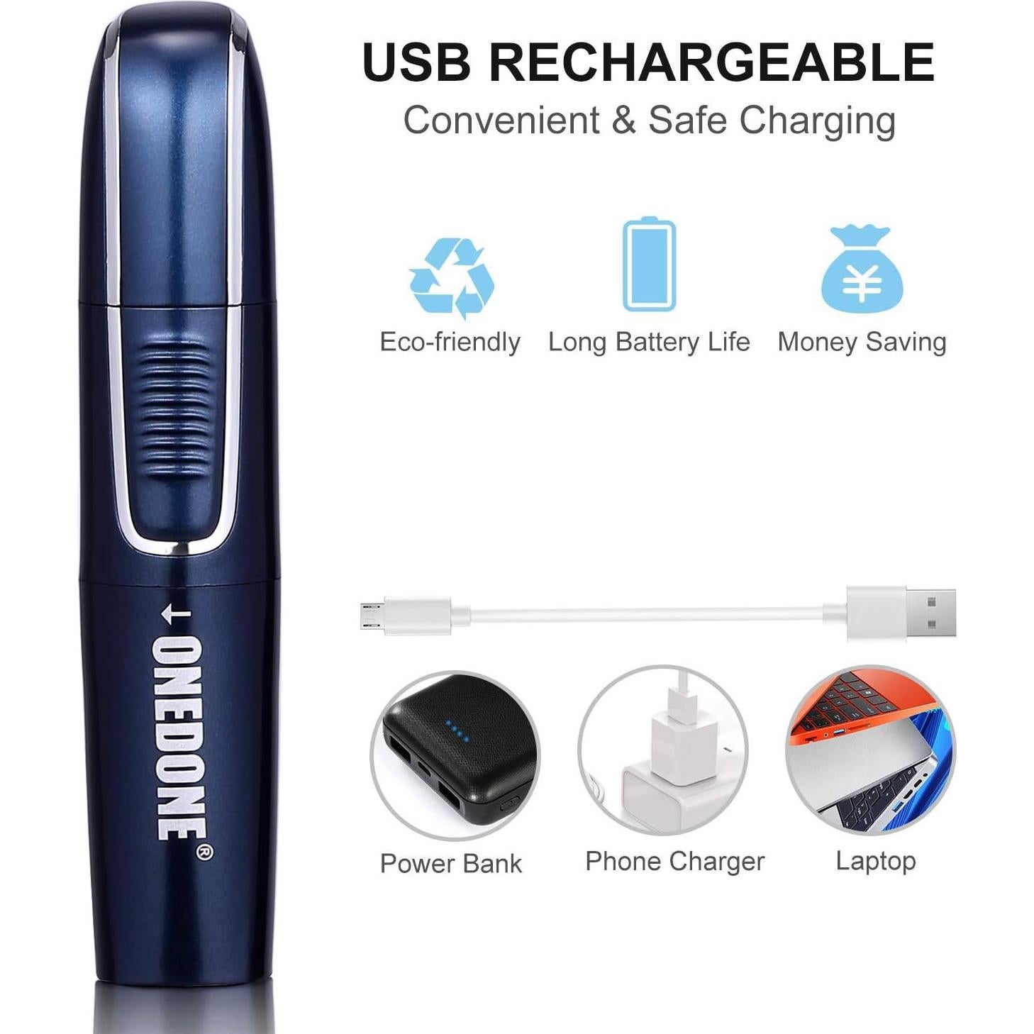 Recortador de Vello Nasal ONEDONE M018 USB Recargable