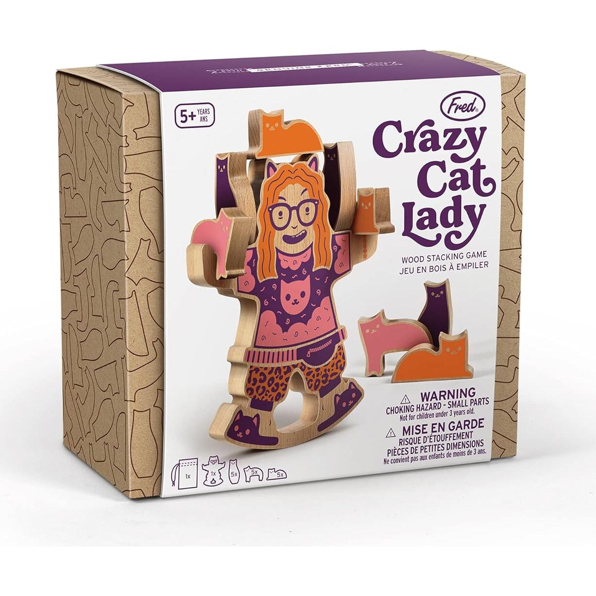 Juego de Equilibrio de Madera Loca de los Gatos Fred - 15 Gatos