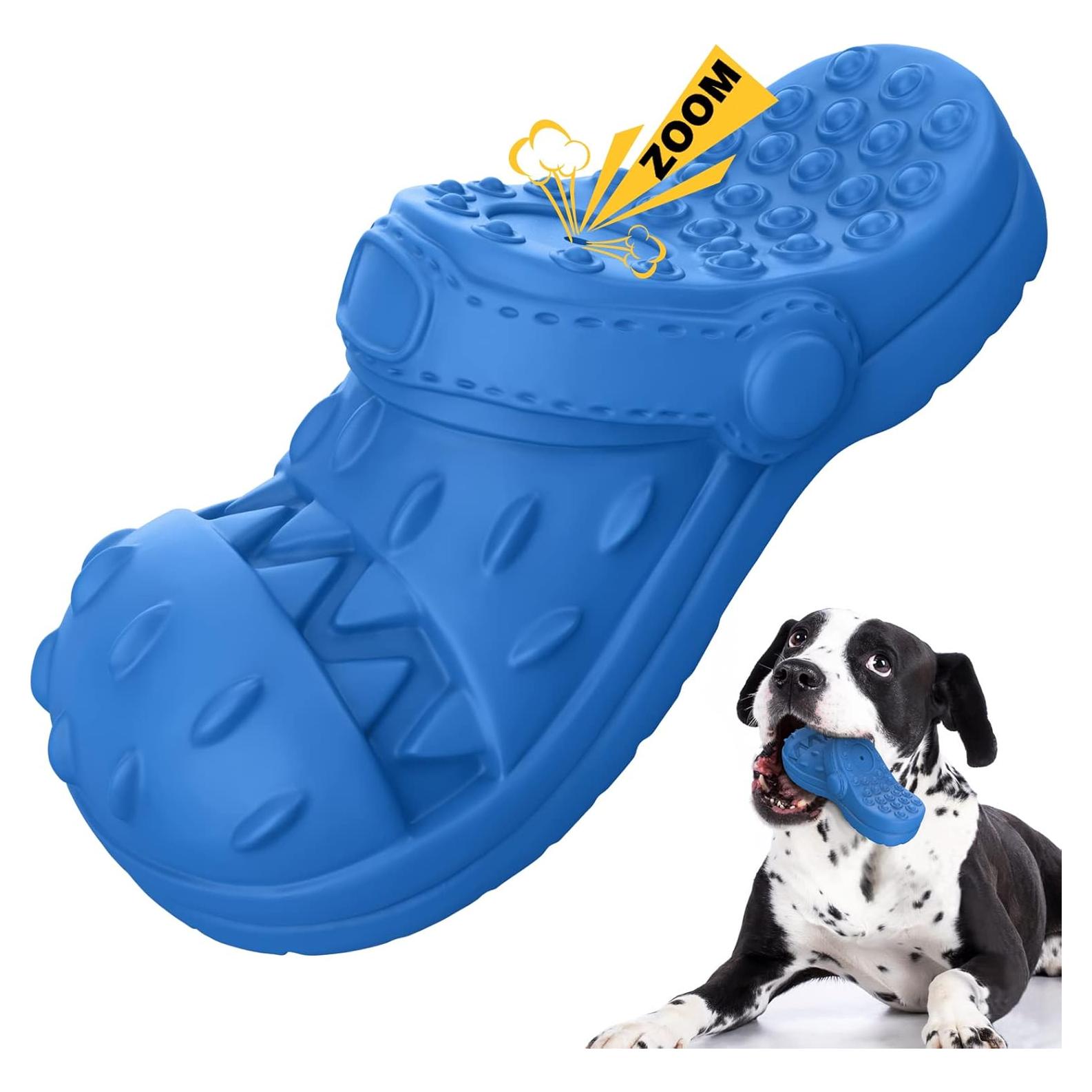 Juguete Indestructible para Perros IZETIANZHE Pantufla Azul 17x7.6cm