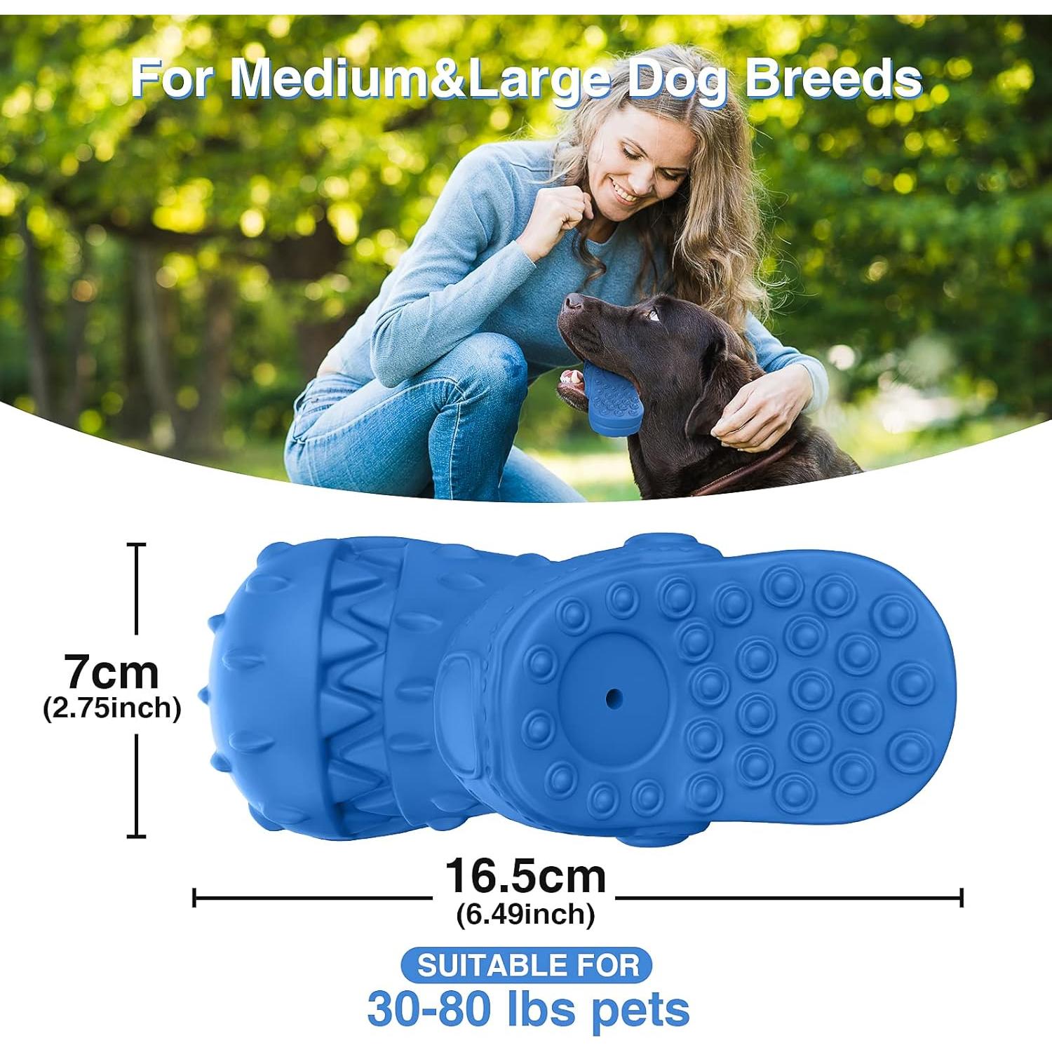 Juguete Indestructible para Perros IZETIANZHE Pantufla Azul 17x7.6cm