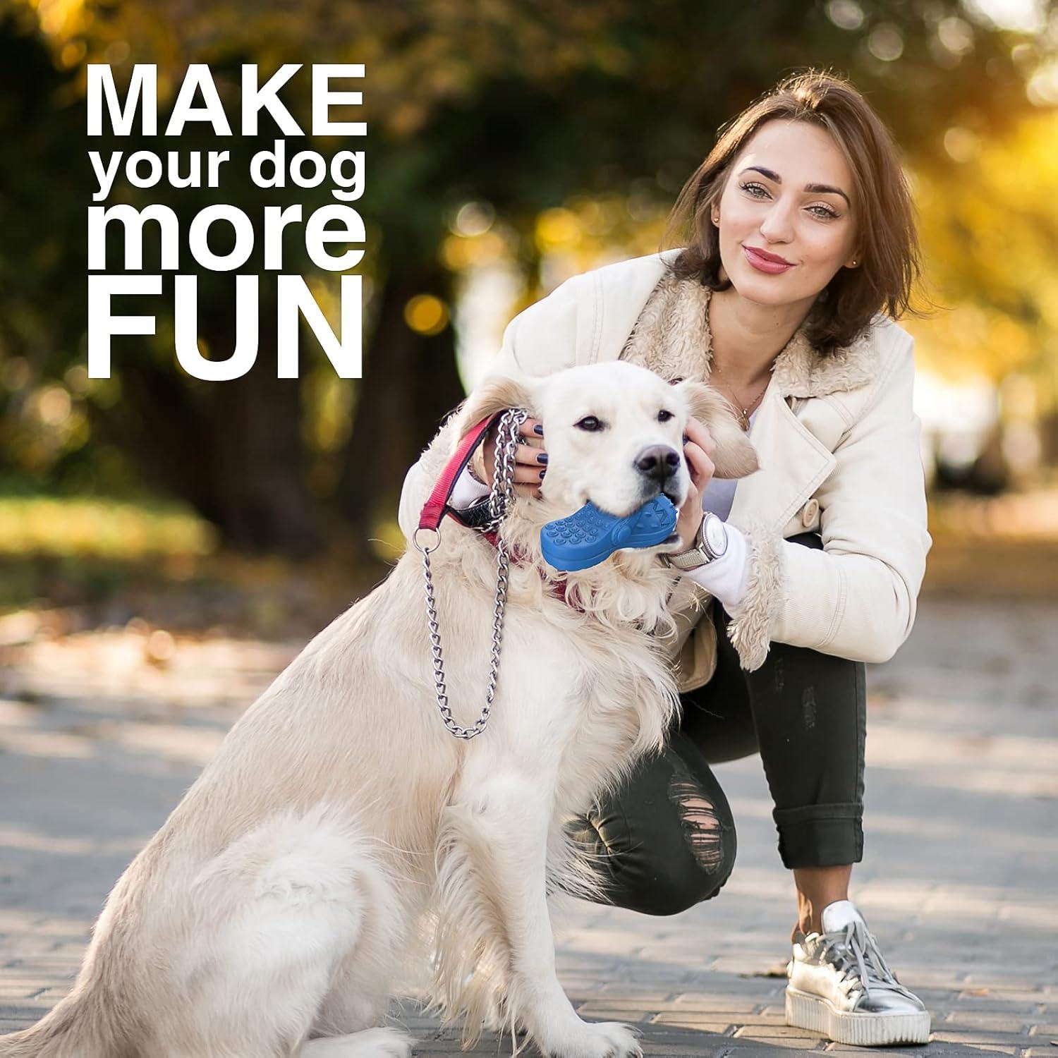 Juguete Indestructible para Perros IZETIANZHE Pantufla Azul 17x7.6cm