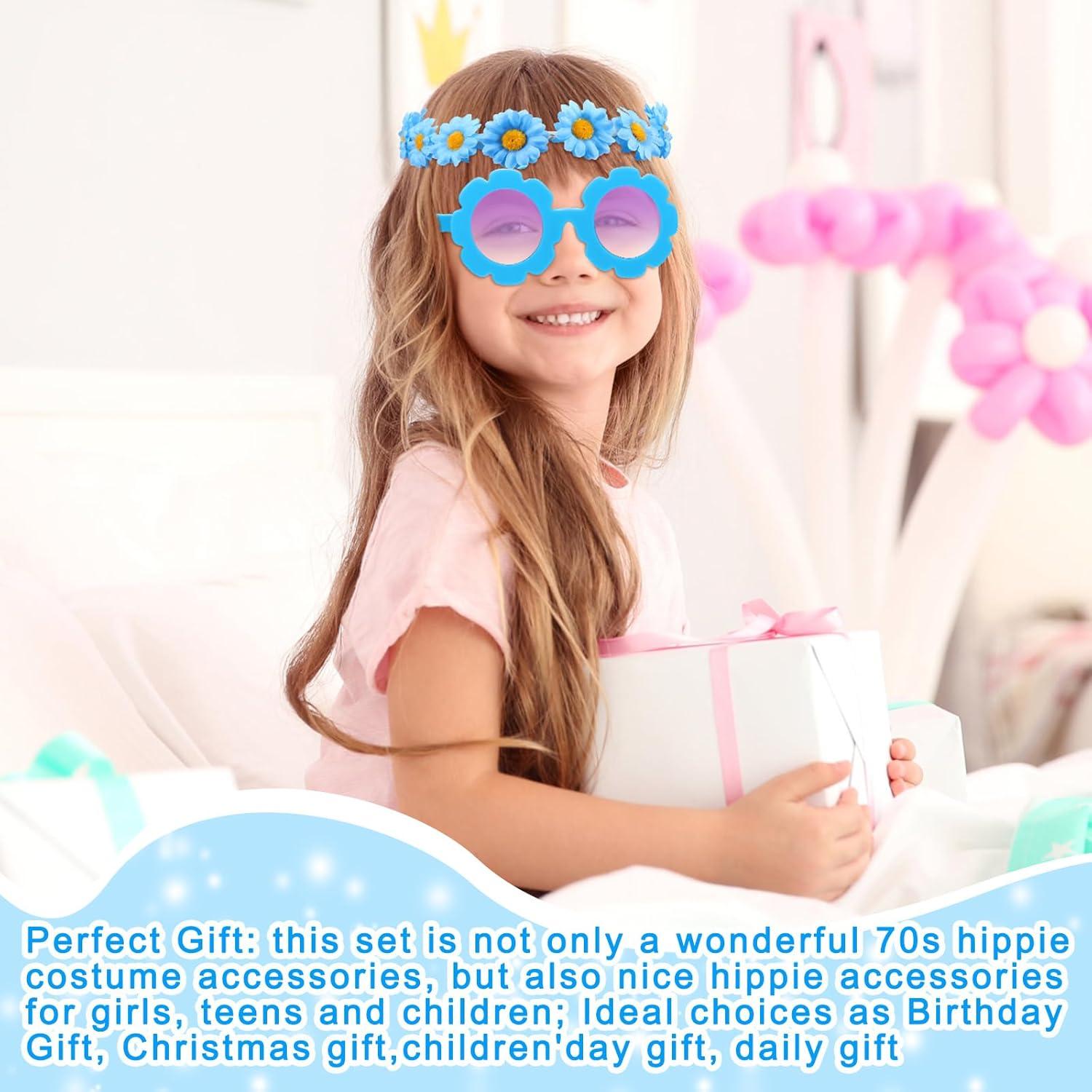 Accesorios de Disfraz Hippie Tondiamo para Niños 5 Pcs