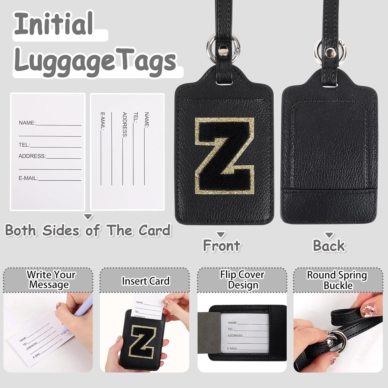 Etiquetas de Equipaje Personalizadas Iqimott - Cuero PU, 2 Pzas