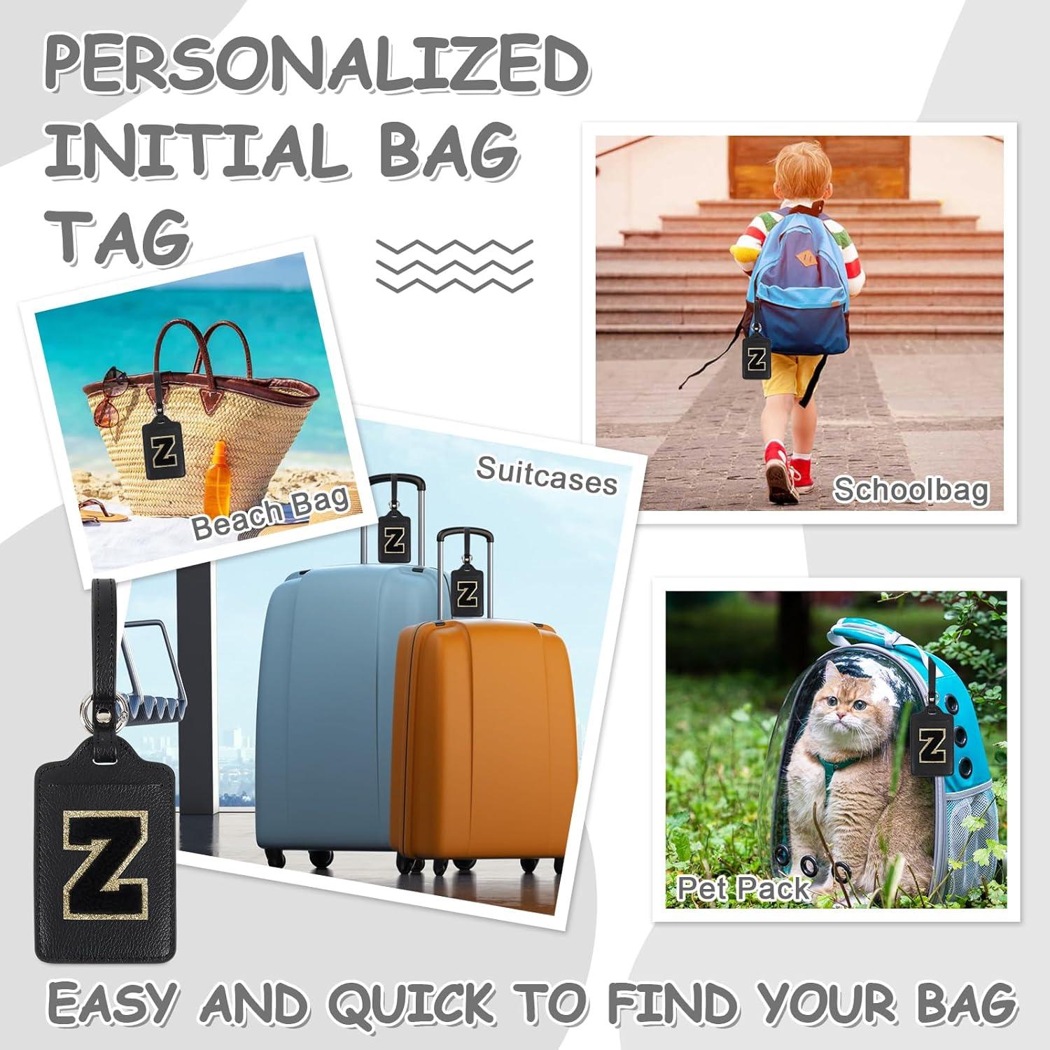 Etiquetas de Equipaje Personalizadas Iqimott - Cuero PU, 2 Pzas