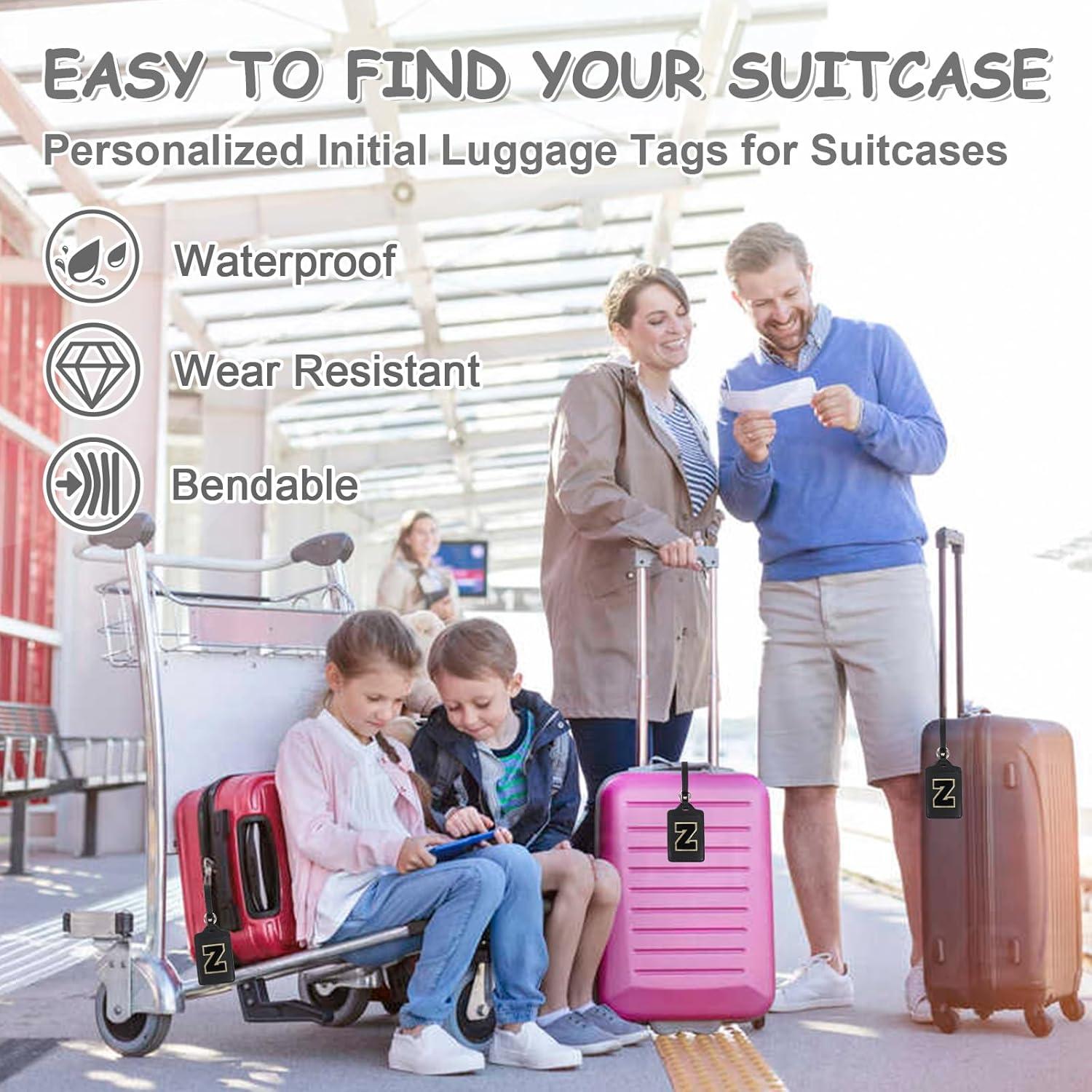 Etiquetas de Equipaje Personalizadas Iqimott - Cuero PU, 2 Pzas