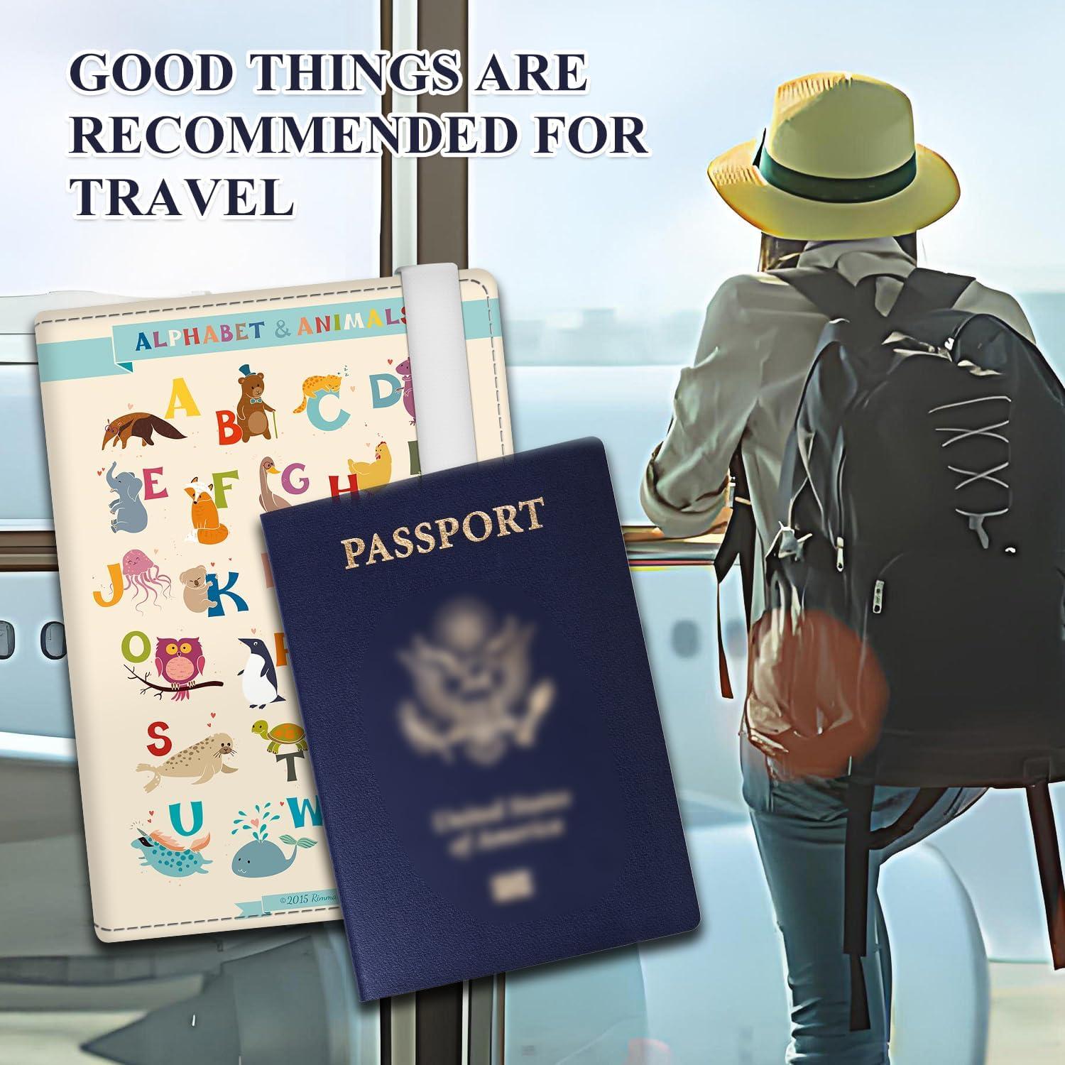 Portafolio de Pasaporte ATJFKIXL RFID Cuero Premium Animales