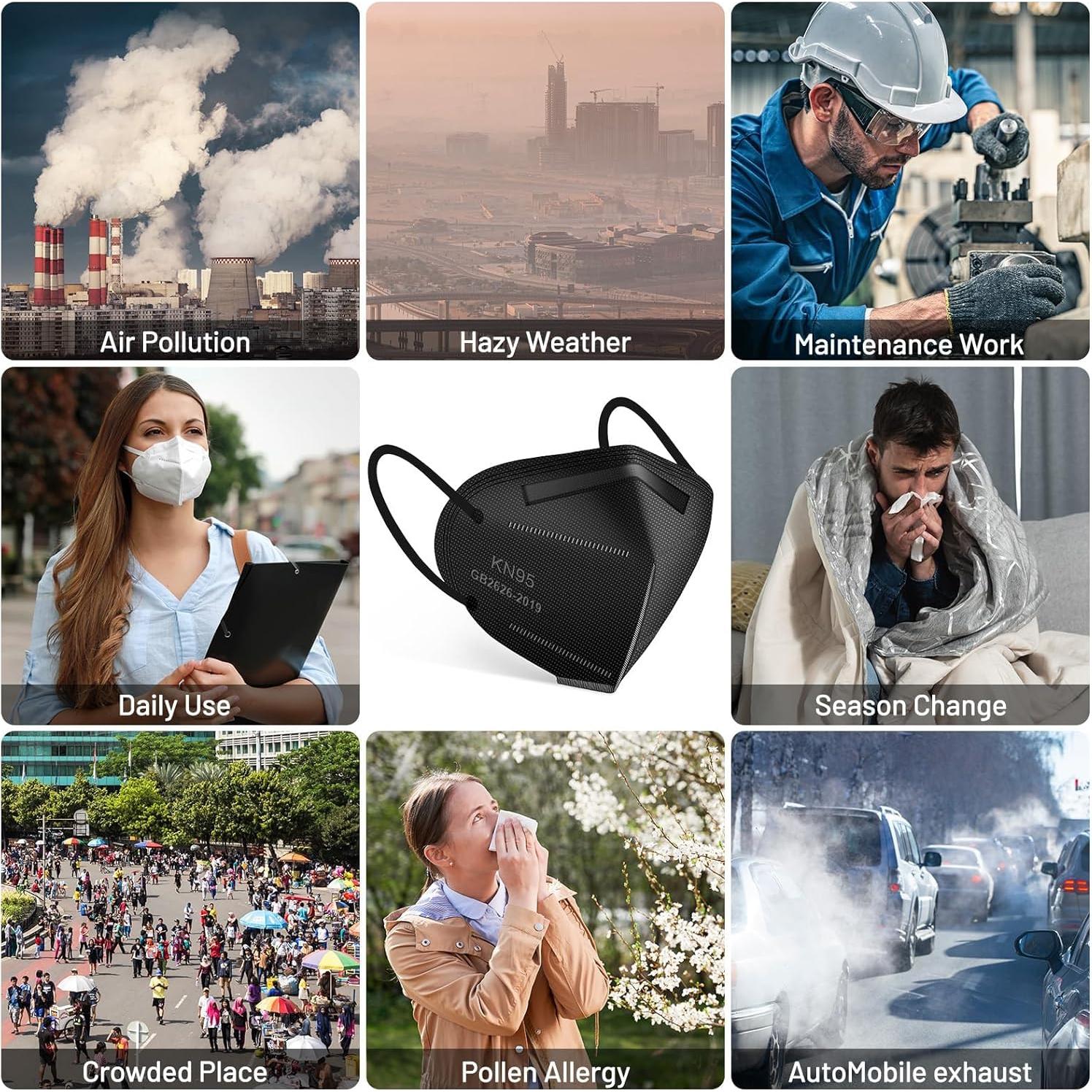 Mascarillas Desechables KN95 30 Piezas FGCCJP Filtración >95%