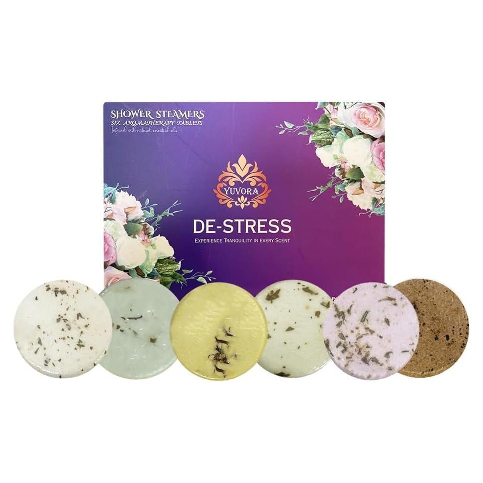 Yuvora Shower Steamers - Set de 6 Aromas Esenciales para Ducha