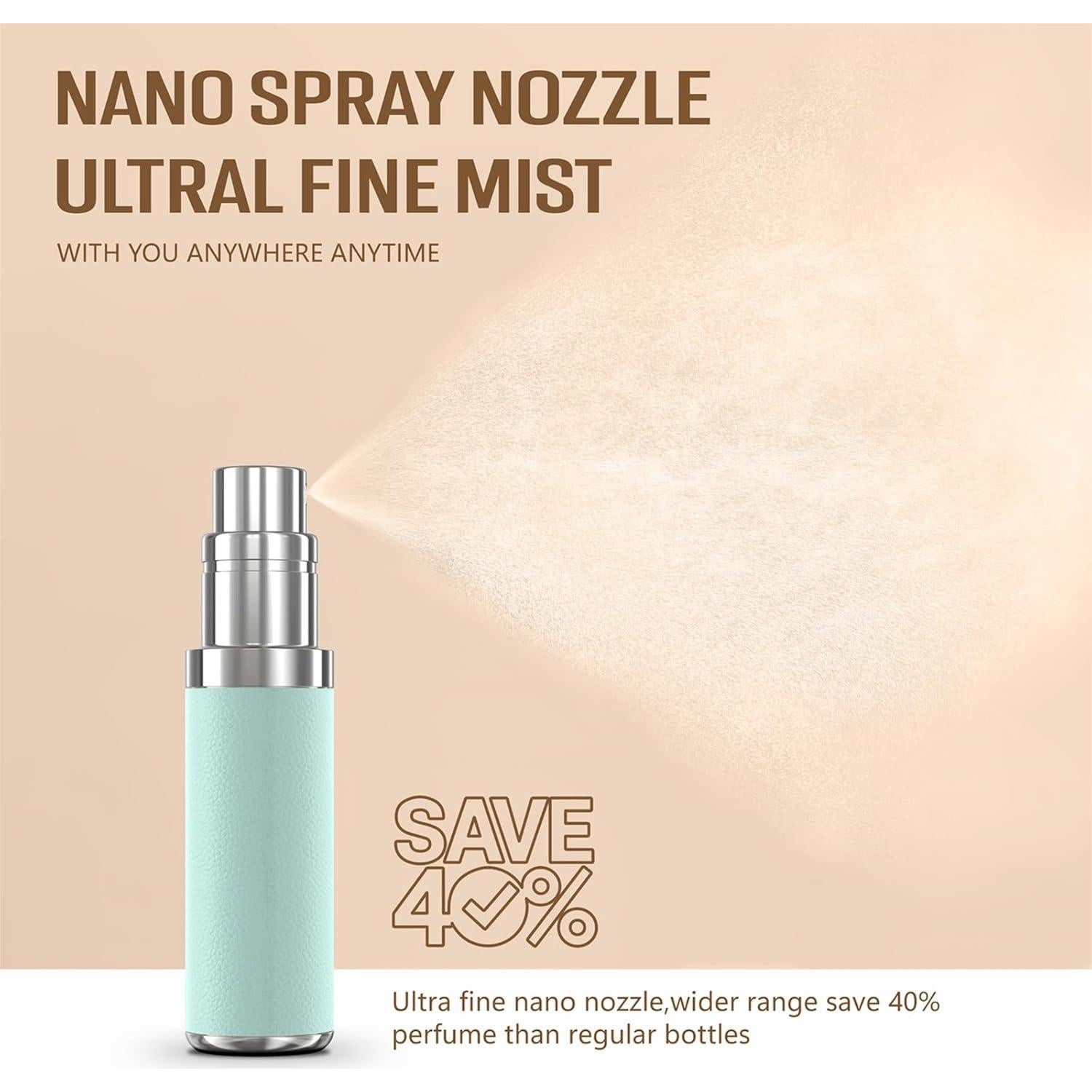 Atomizador de Perfume Refillable WXS-CHALL 5ml Cuero Verde