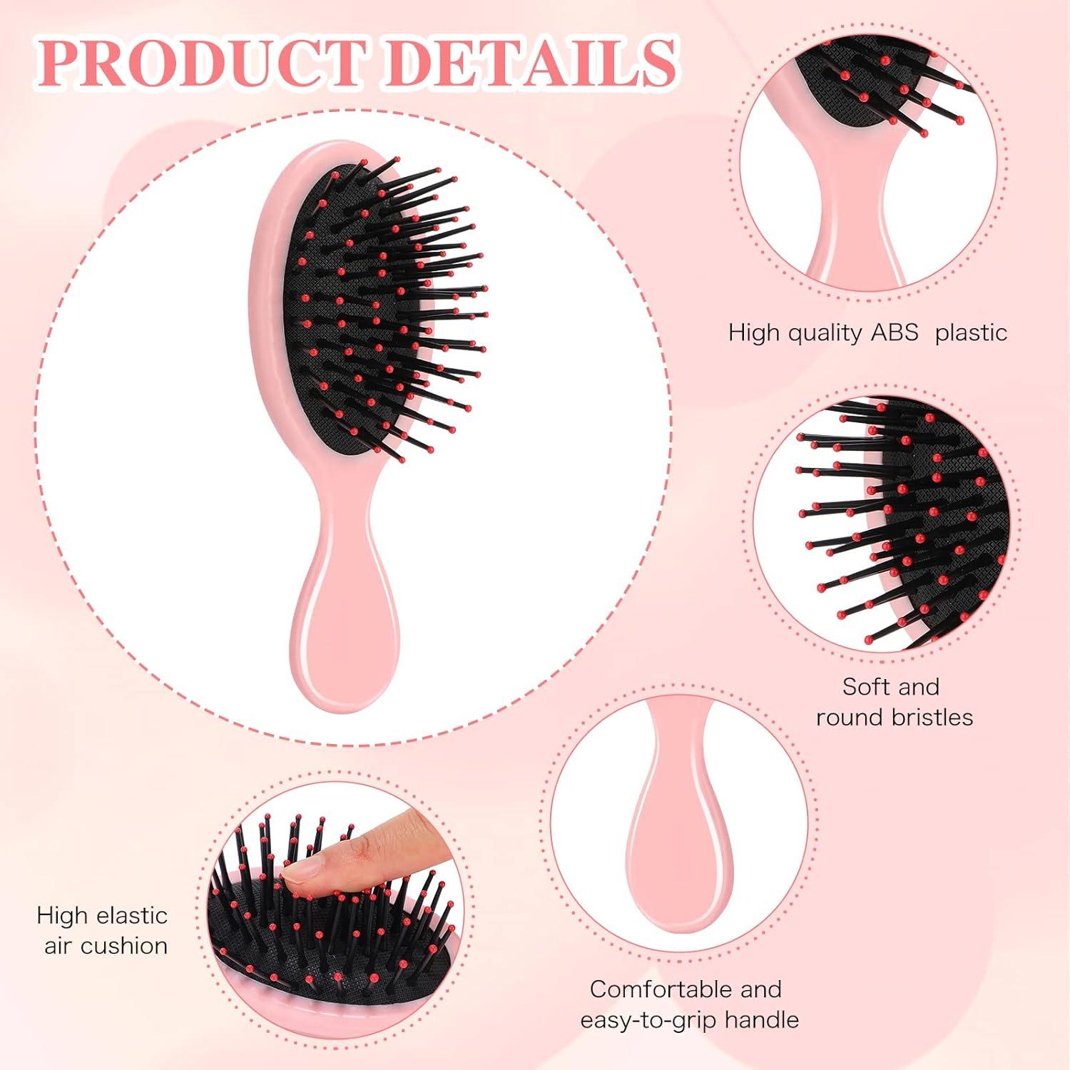 Mini Cepillos para el Cabello Nuenen 3 Piezas Viaje Suaves