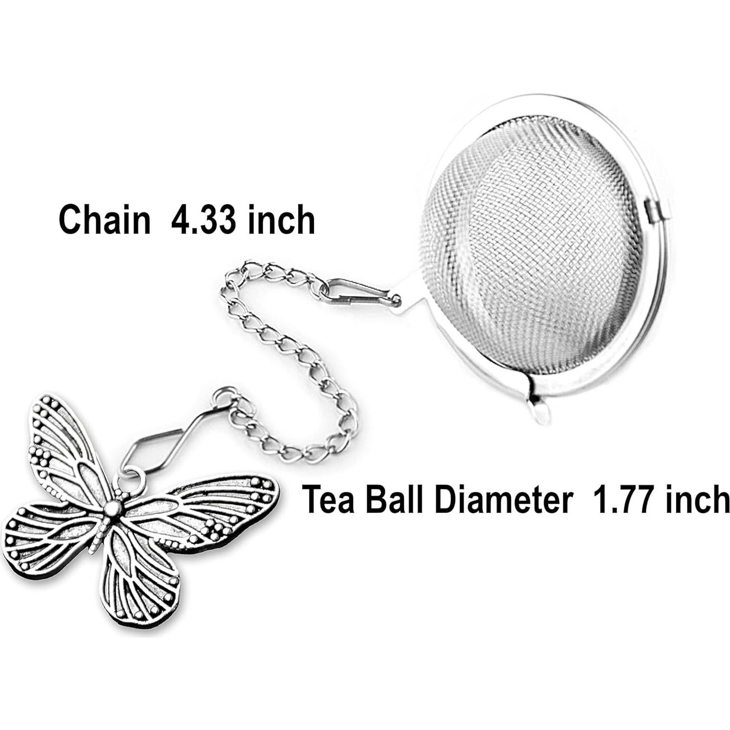 Set 2 Infusores de Té TeaSanavie con Colgantes de Abeja y Mariposa