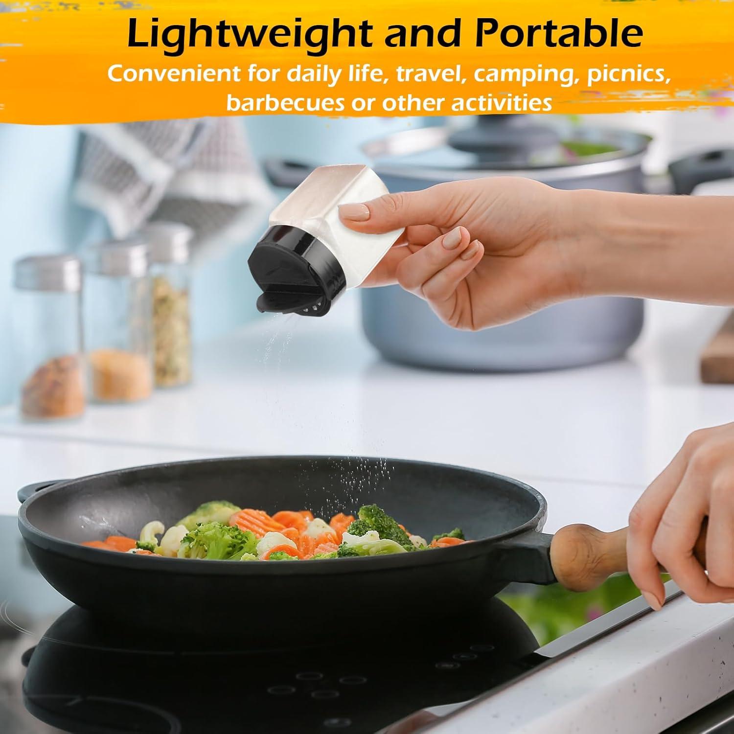 Paquete de 30 tarros de especias plásticos 180 ml con tapa flip