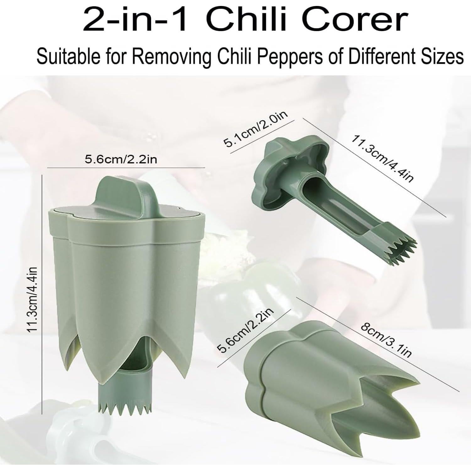 Removedor de Semillas de Pimiento 2 en 1 Genérico - Herramienta de Cocina