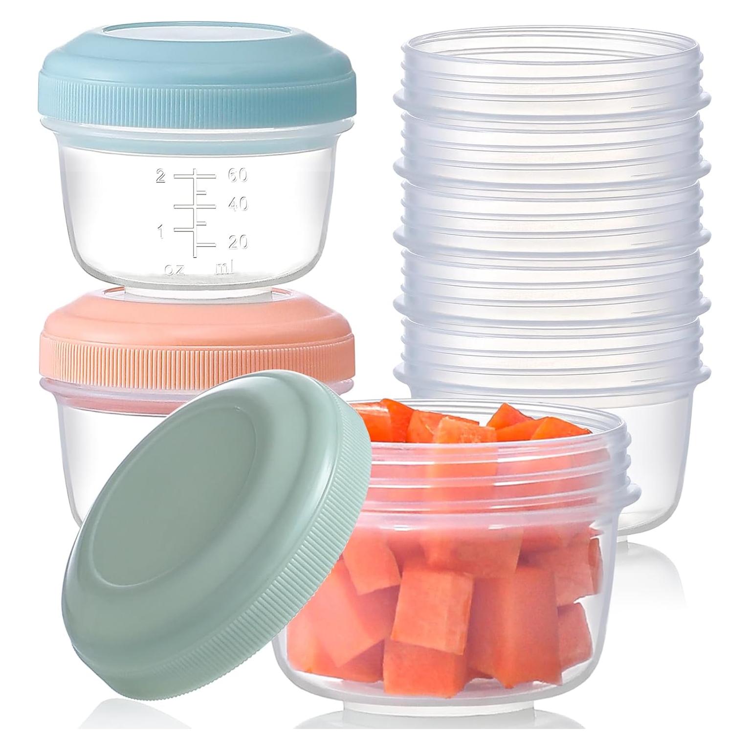 Paquete de 8 Contenedores de Plástico VITEVER 4oz Reutilizables