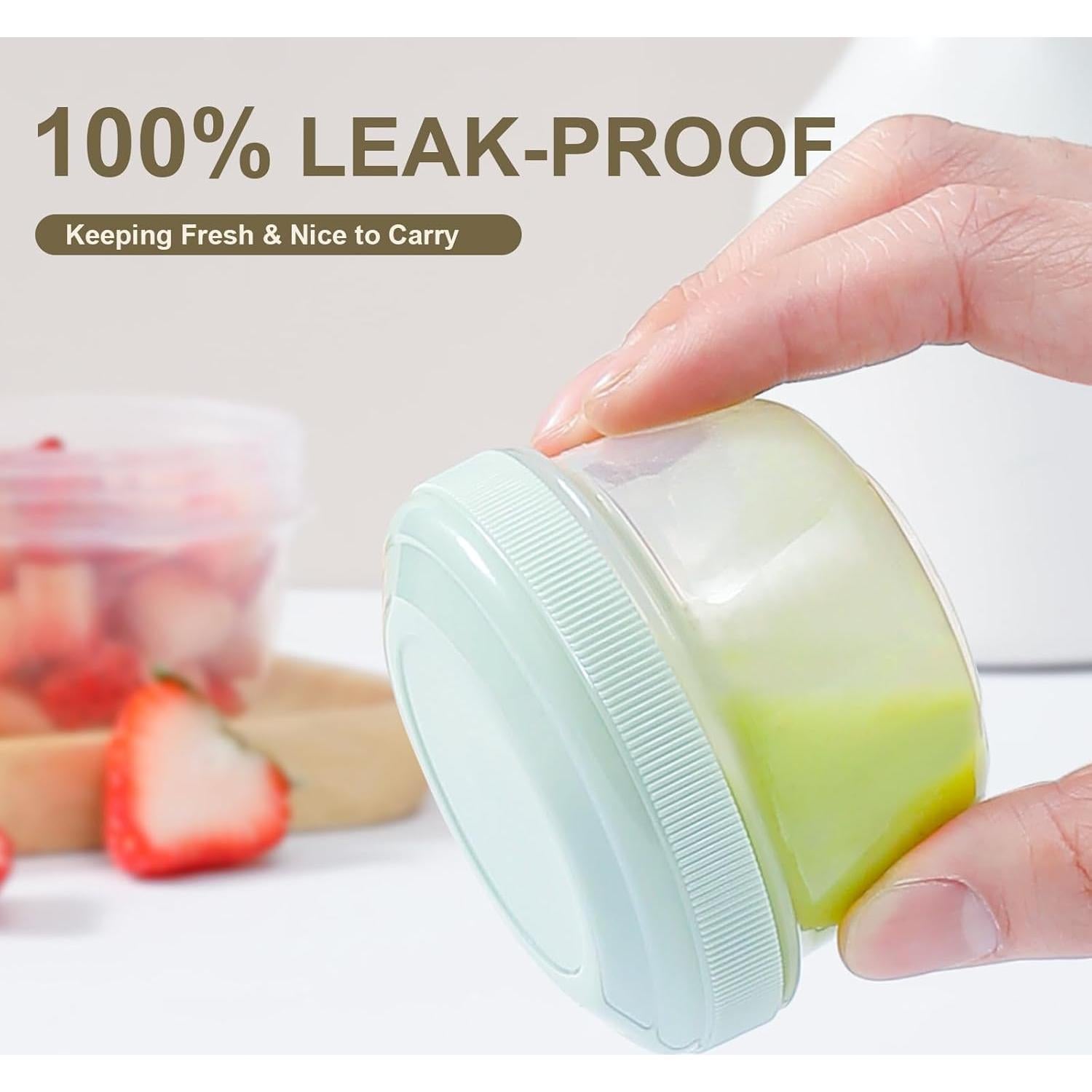 Paquete de 8 Contenedores de Plástico VITEVER 4oz Reutilizables