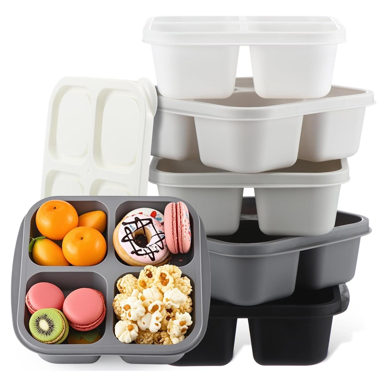 Contenedores de Snack Honeydak 5 Piezas 4 Compartimentos