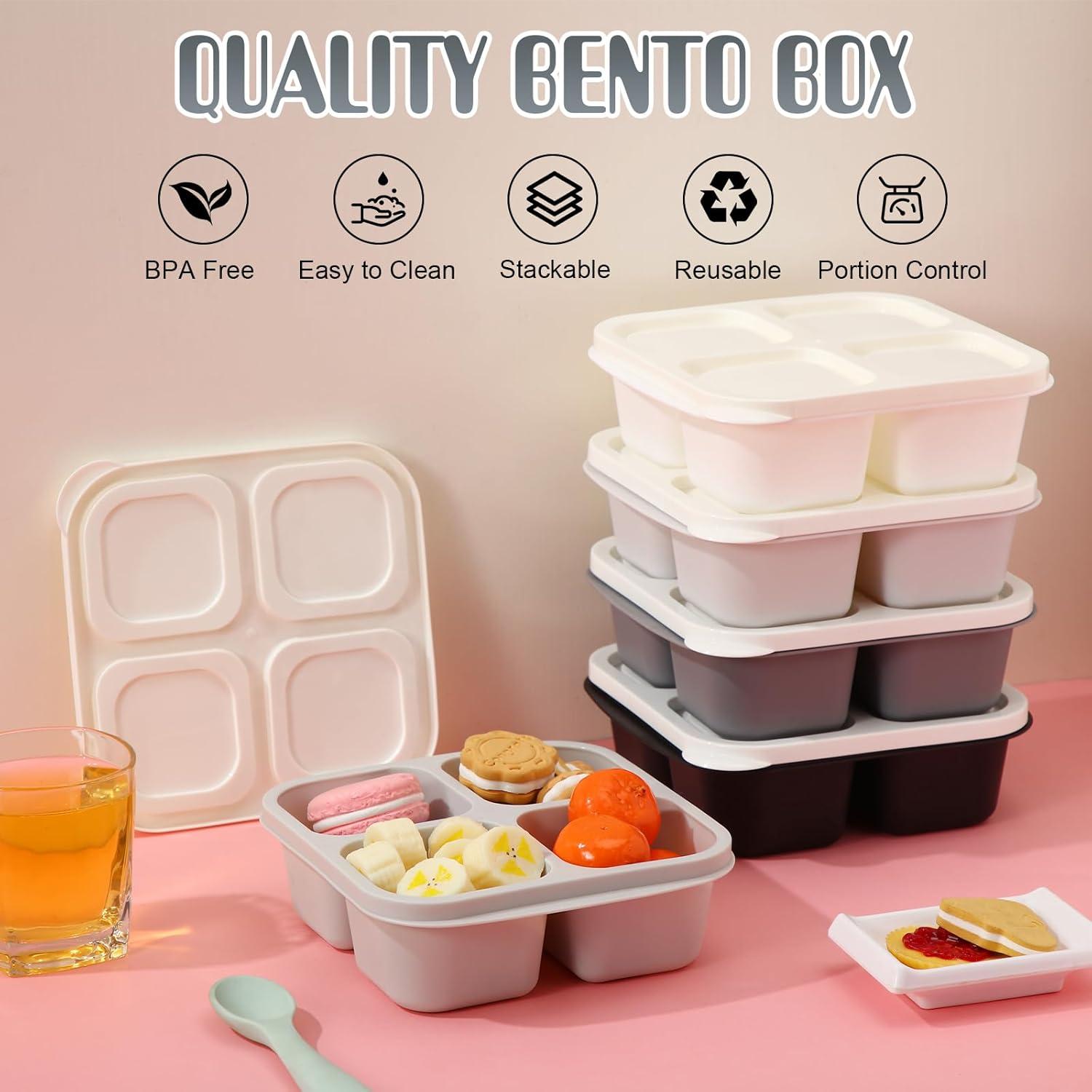 Contenedores de Snack Honeydak 5 Piezas 4 Compartimentos