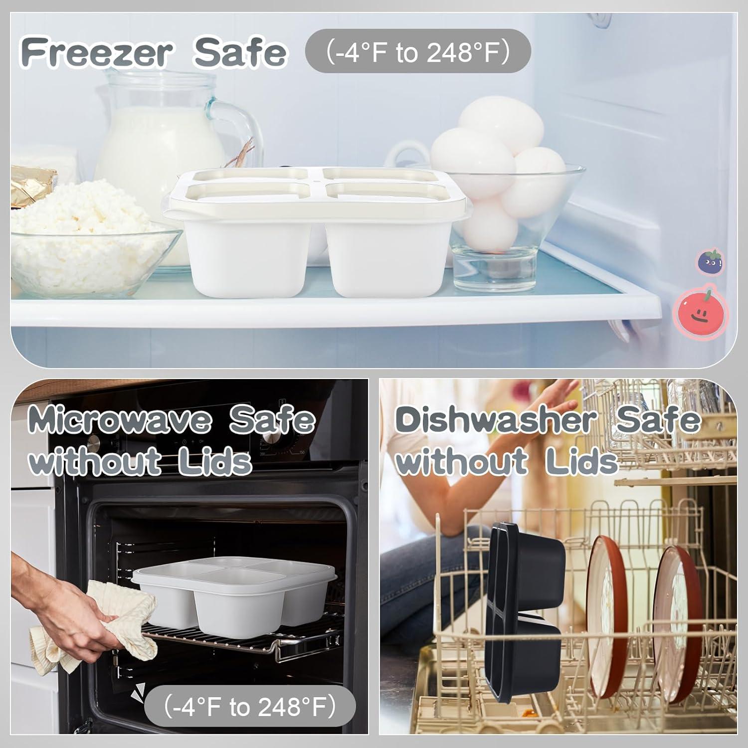 Contenedores de Snack Honeydak 5 Piezas 4 Compartimentos