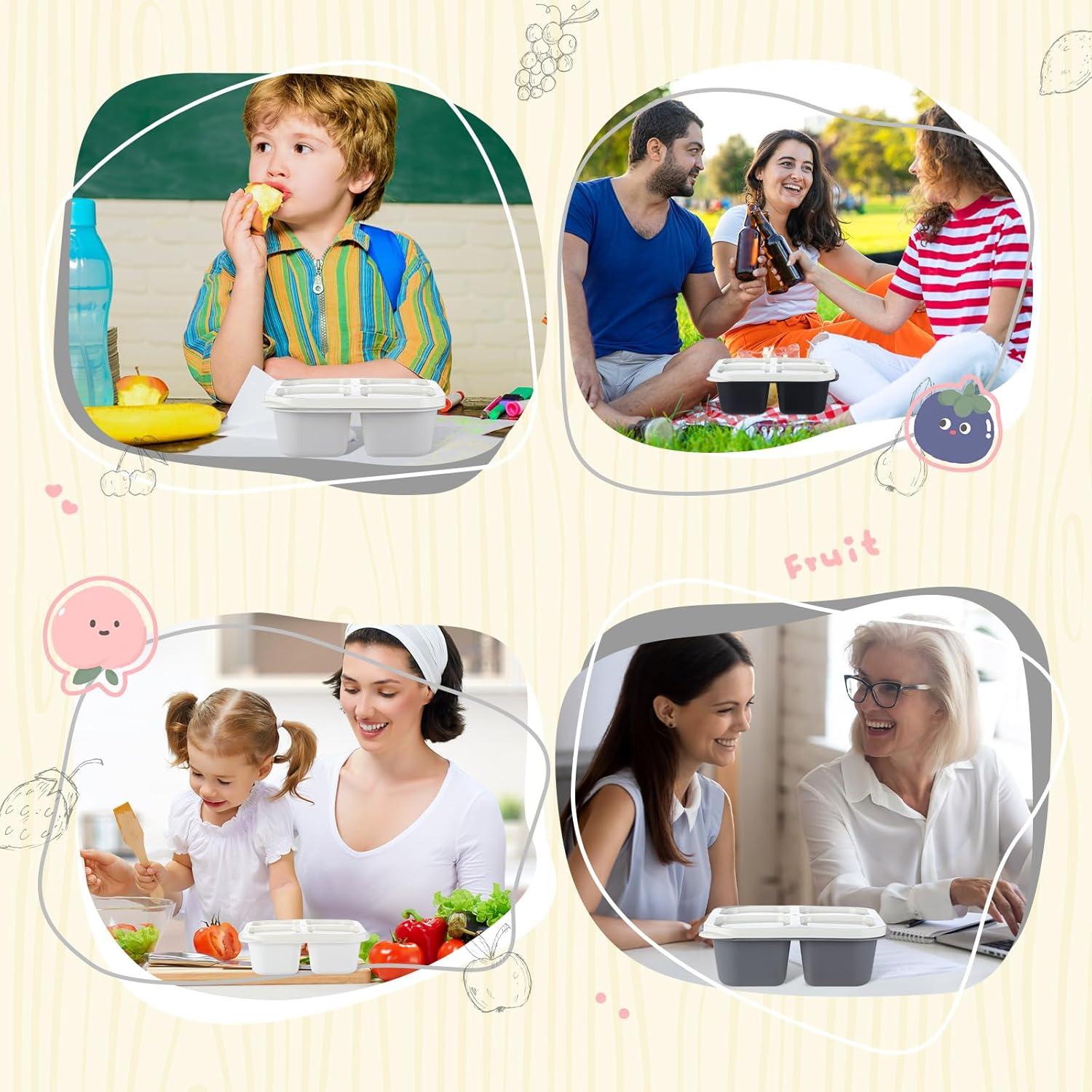 Contenedores de Snack Honeydak 5 Piezas 4 Compartimentos