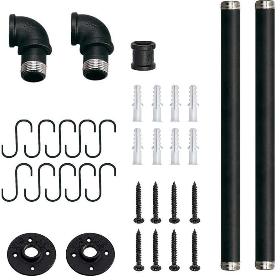 Estante Colgante para Ollas Toplife 60.2 cm Negro con 10 Ganchos