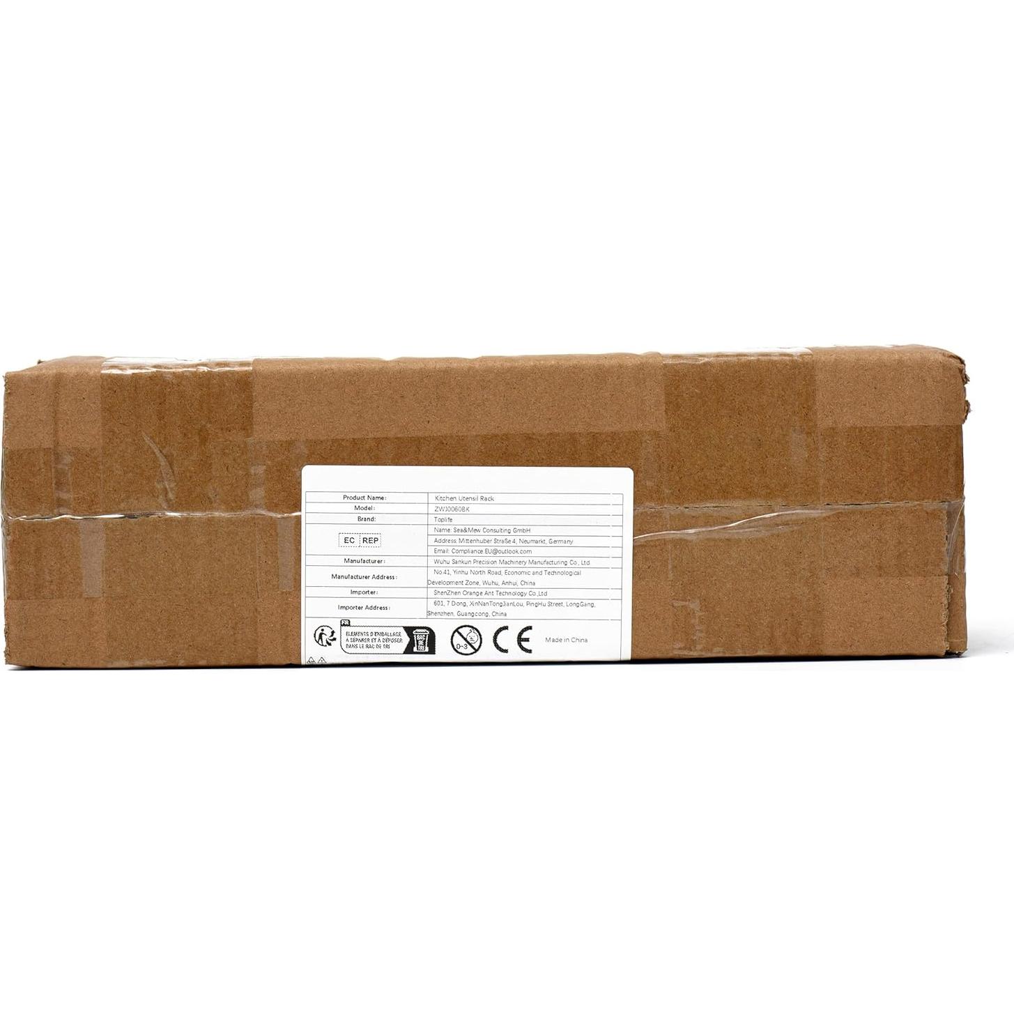 Estante Colgante para Ollas Toplife 60.2 cm Negro con 10 Ganchos