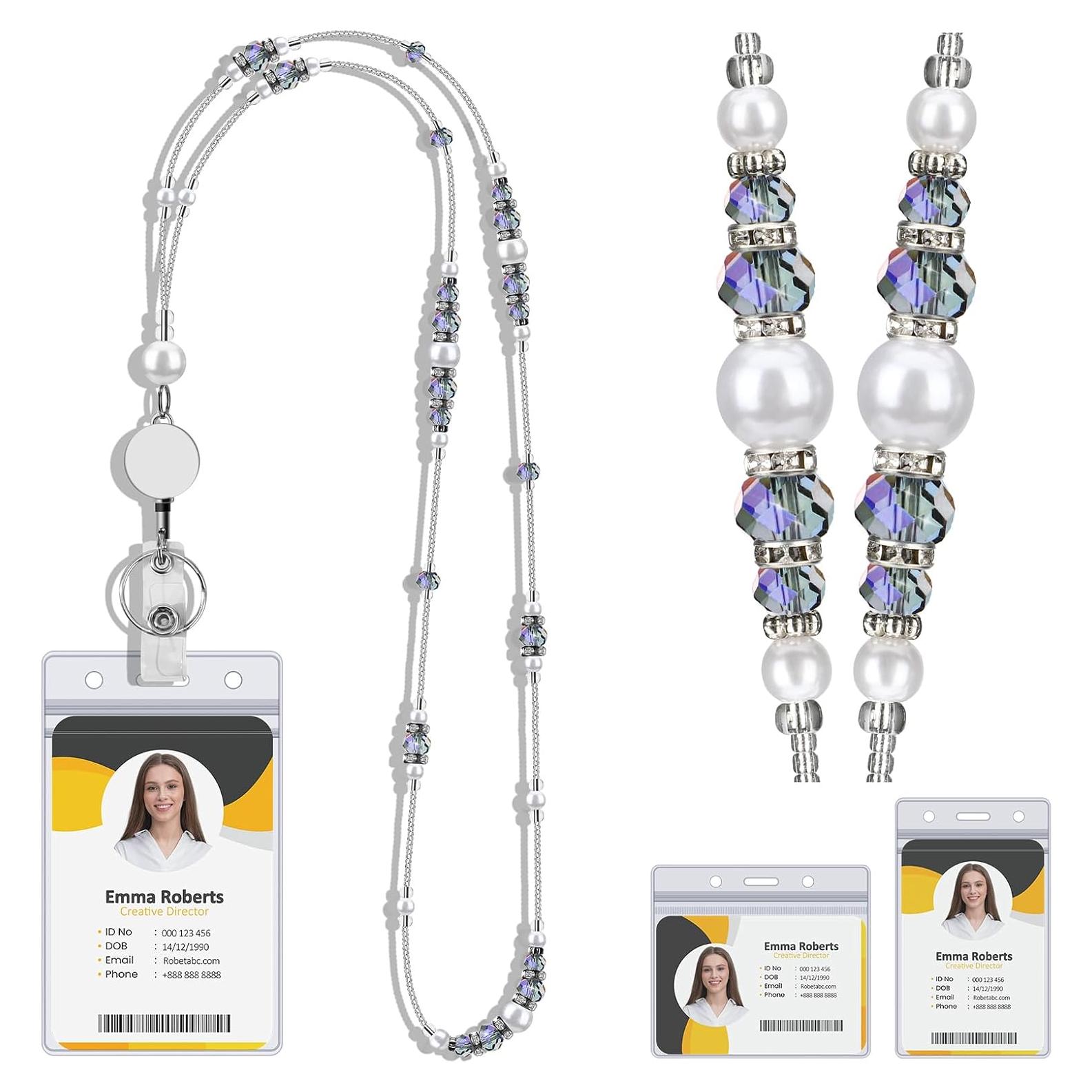 Cinta Retráctil para Identificación Poaivel con Perlas y Cristales