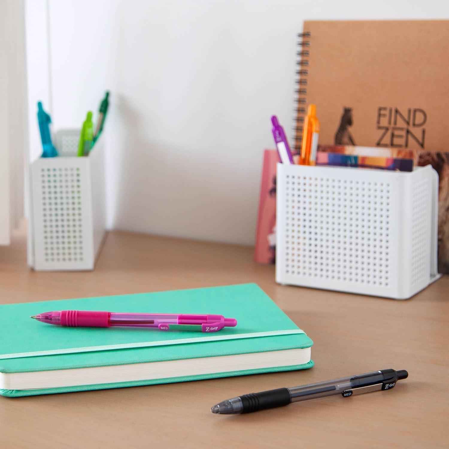 Bolígrafo retráctil Zebra Pen Z-Grip, 1.0mm, 7 colores surtidos