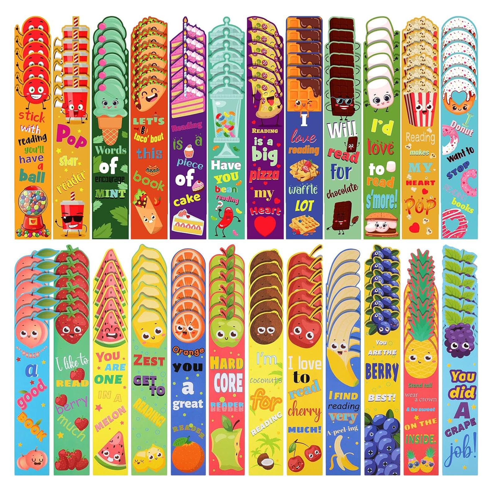 Marcadores de Libros Aromatizados Geyee - 144 Piezas, 24 Estilos