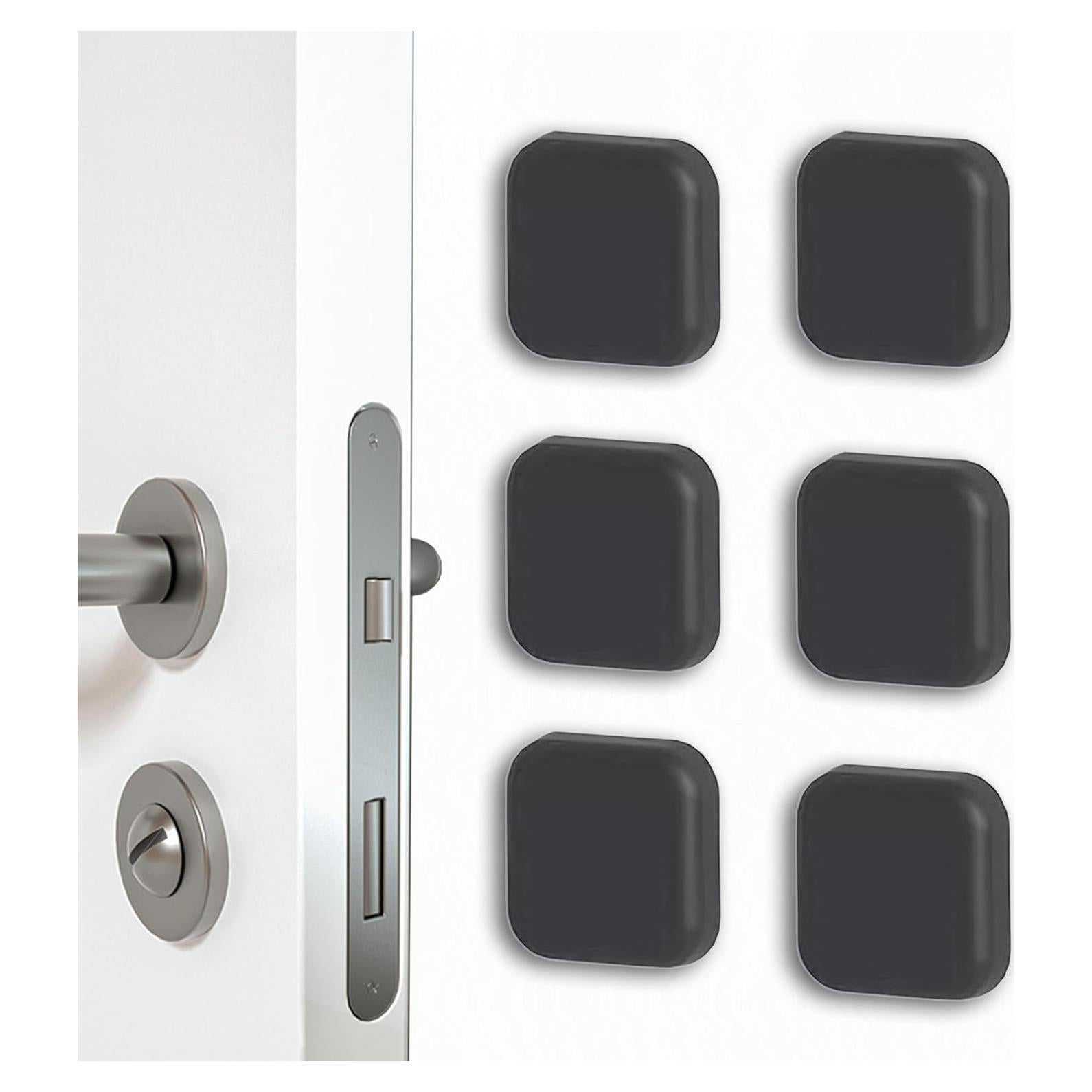 Topes de Puerta DESSY&BILI 6 Piezas Silicona Negra 4.5cm