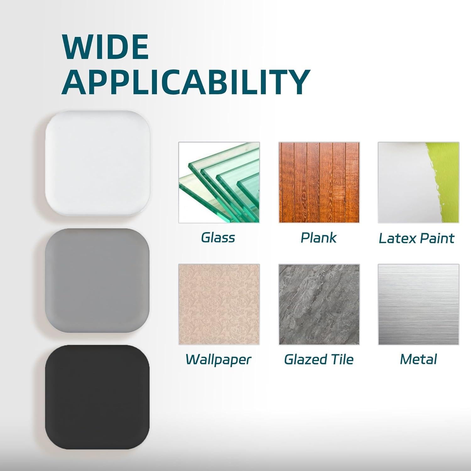 Topes de Puerta DESSY&BILI 6 Piezas Silicona Negra 4.5cm