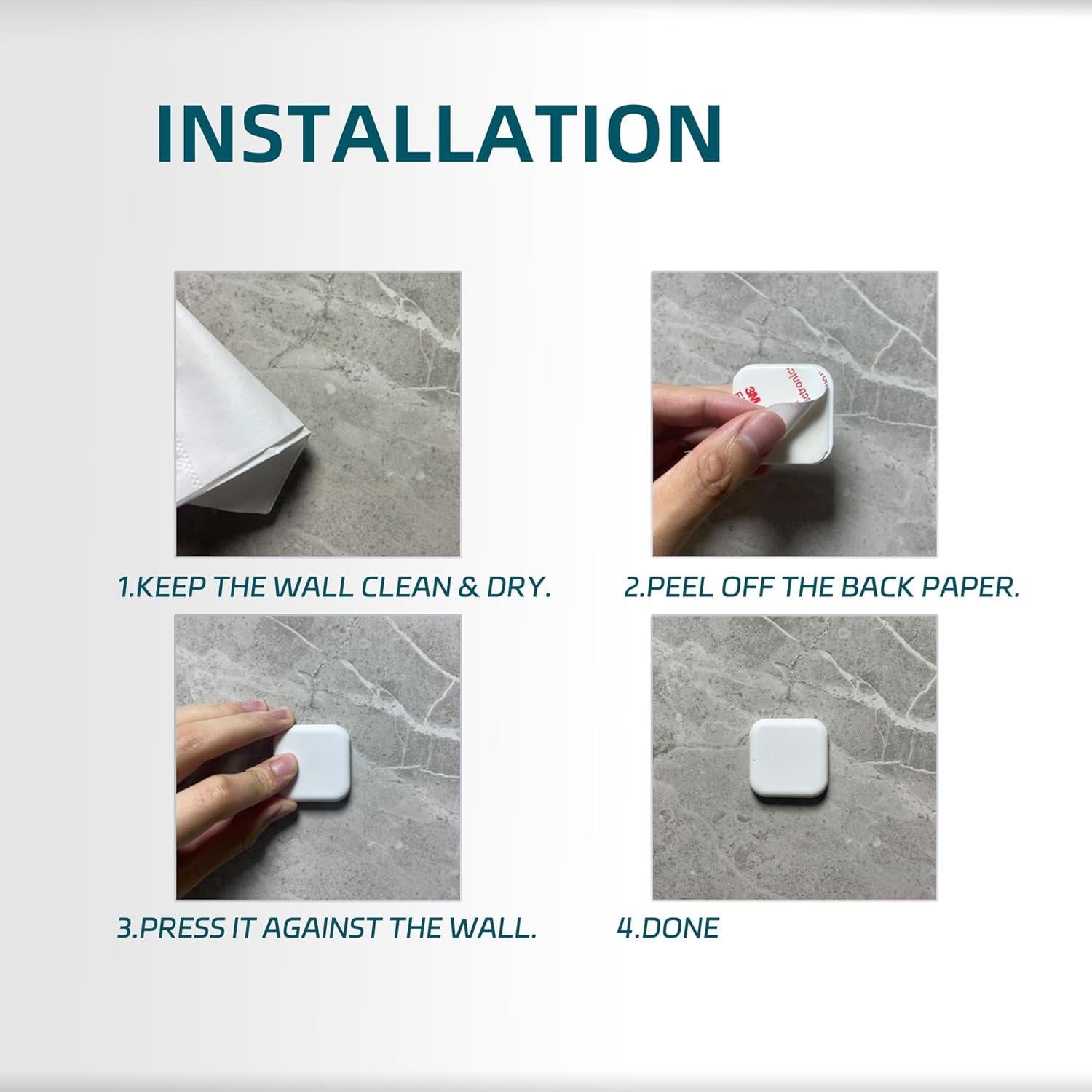 Topes de Puerta DESSY&BILI 6 Piezas Silicona Negra 4.5cm