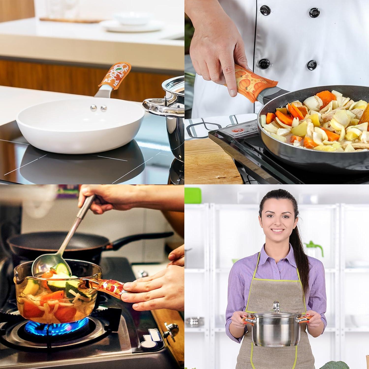 Patelai 8 Fundas para Mangos de Sartén Hierro Fundido Multicolor