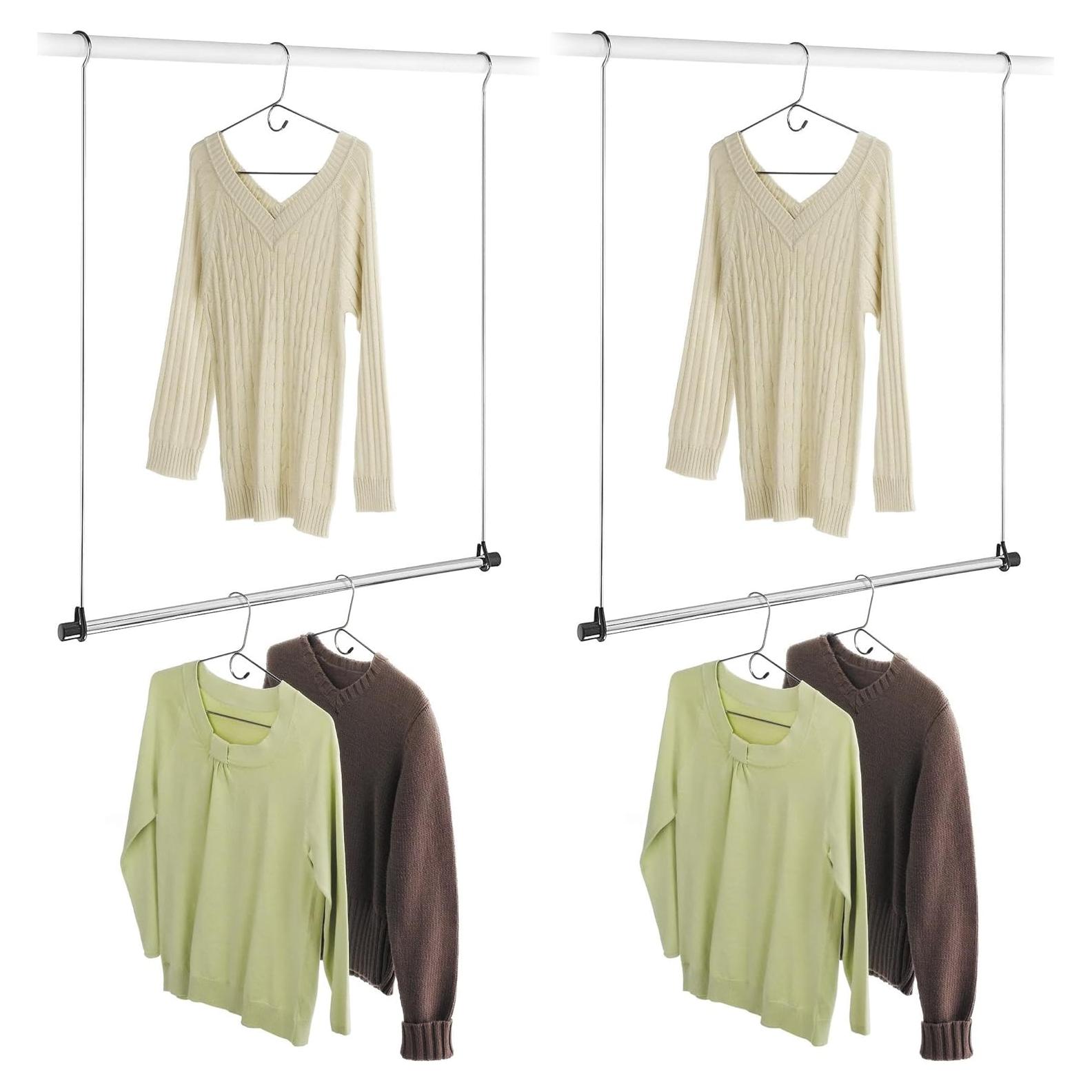 Varilla de armario doble Whitmor 0.95 kg cromo 2 unidades