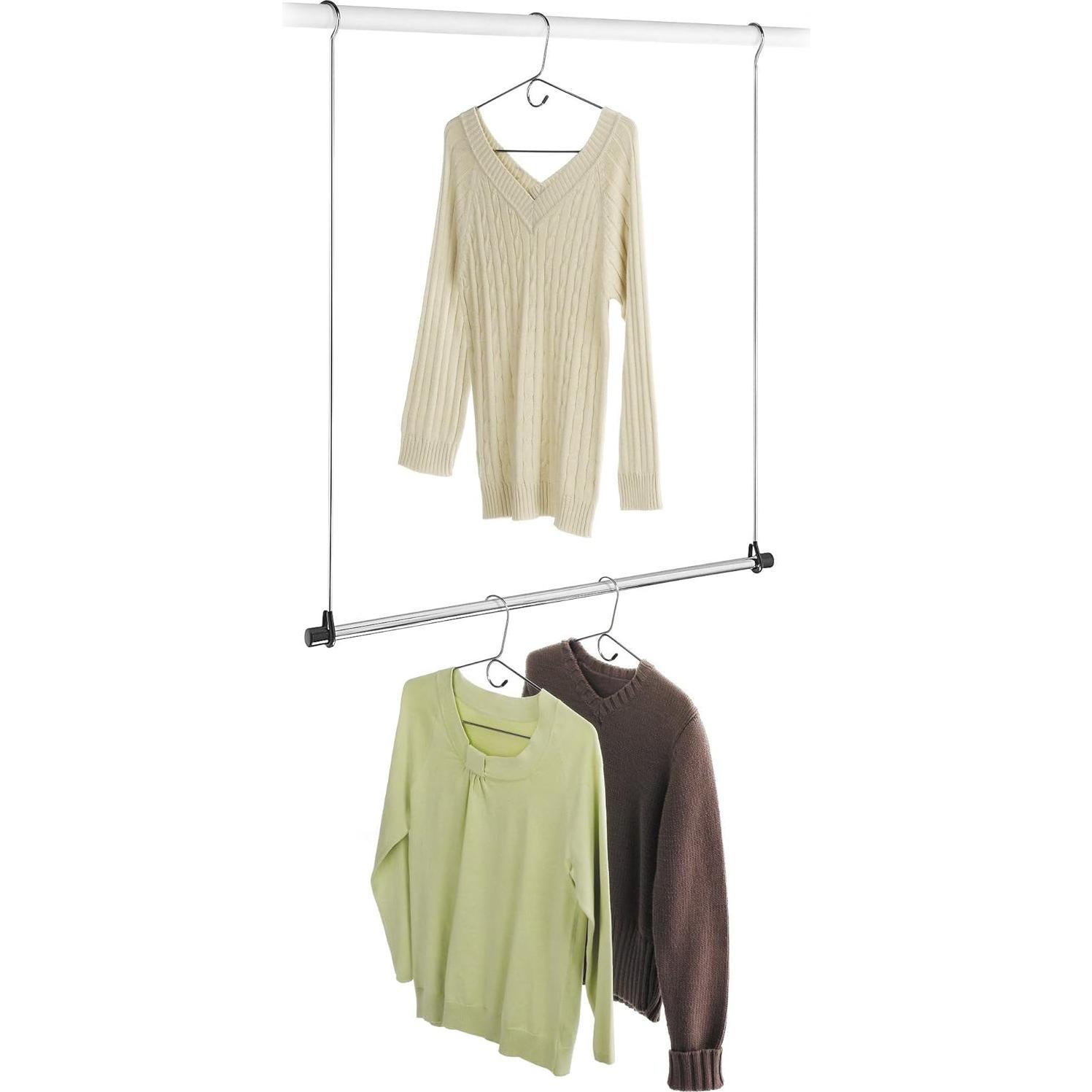 Varilla de armario doble Whitmor 0.95 kg cromo 2 unidades