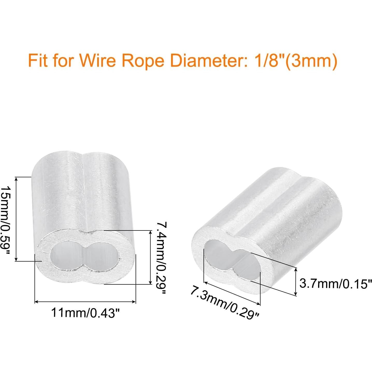 Manga de Bujes de Aluminio uxcell 100Pcs 3mm Resistente