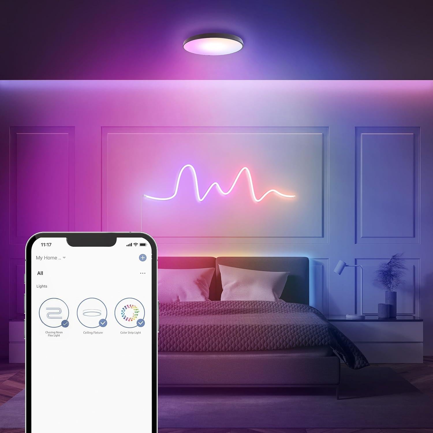 Luz de Techo Inteligente Feit Electric 30W RGBW 38,1 cm