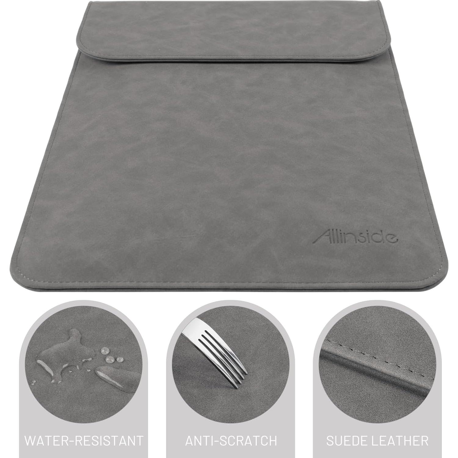 Funda para Laptop Allinside 13" Cuero Sintético Gris
