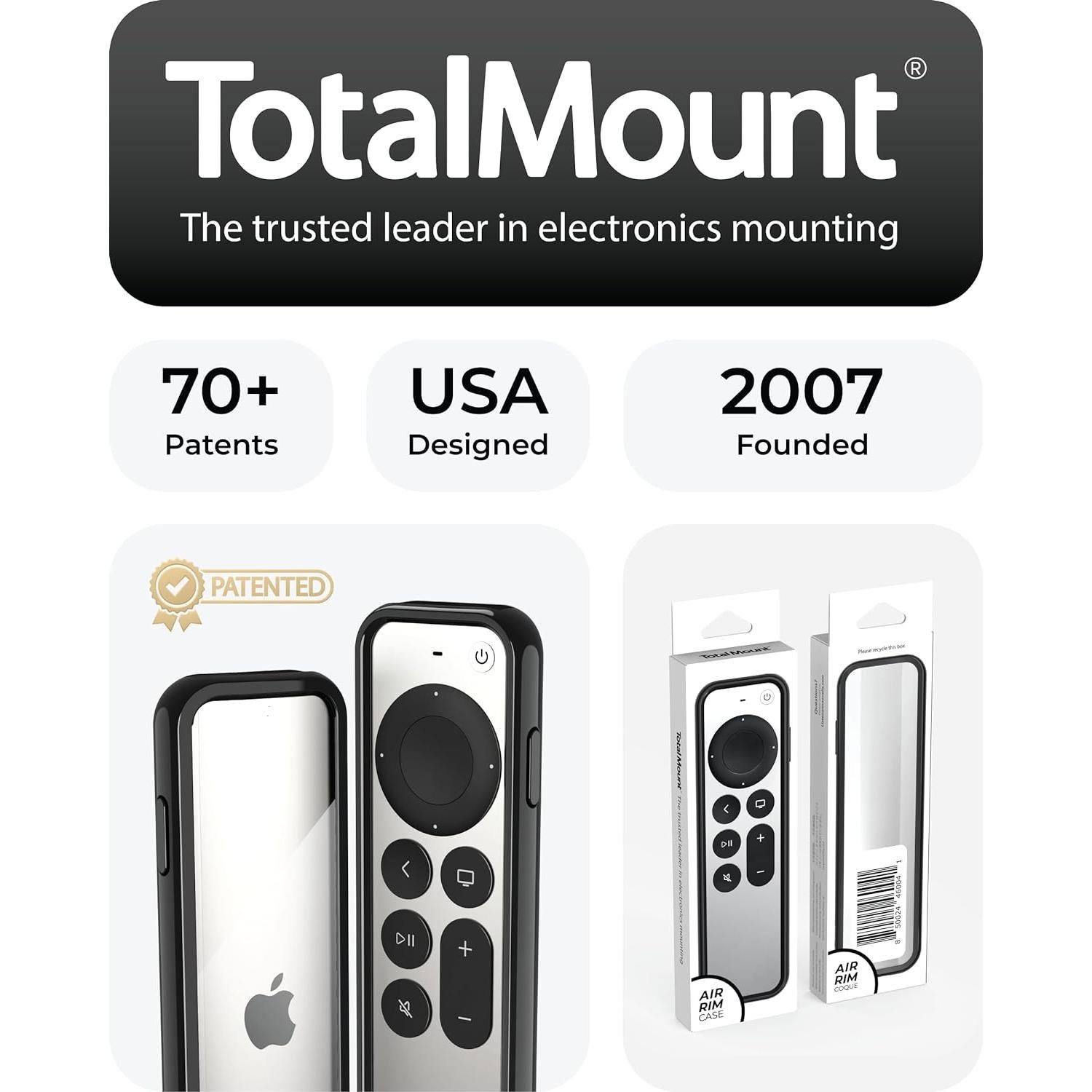 Funda híbrida TotalMount Air Rim para control remoto Apple TV