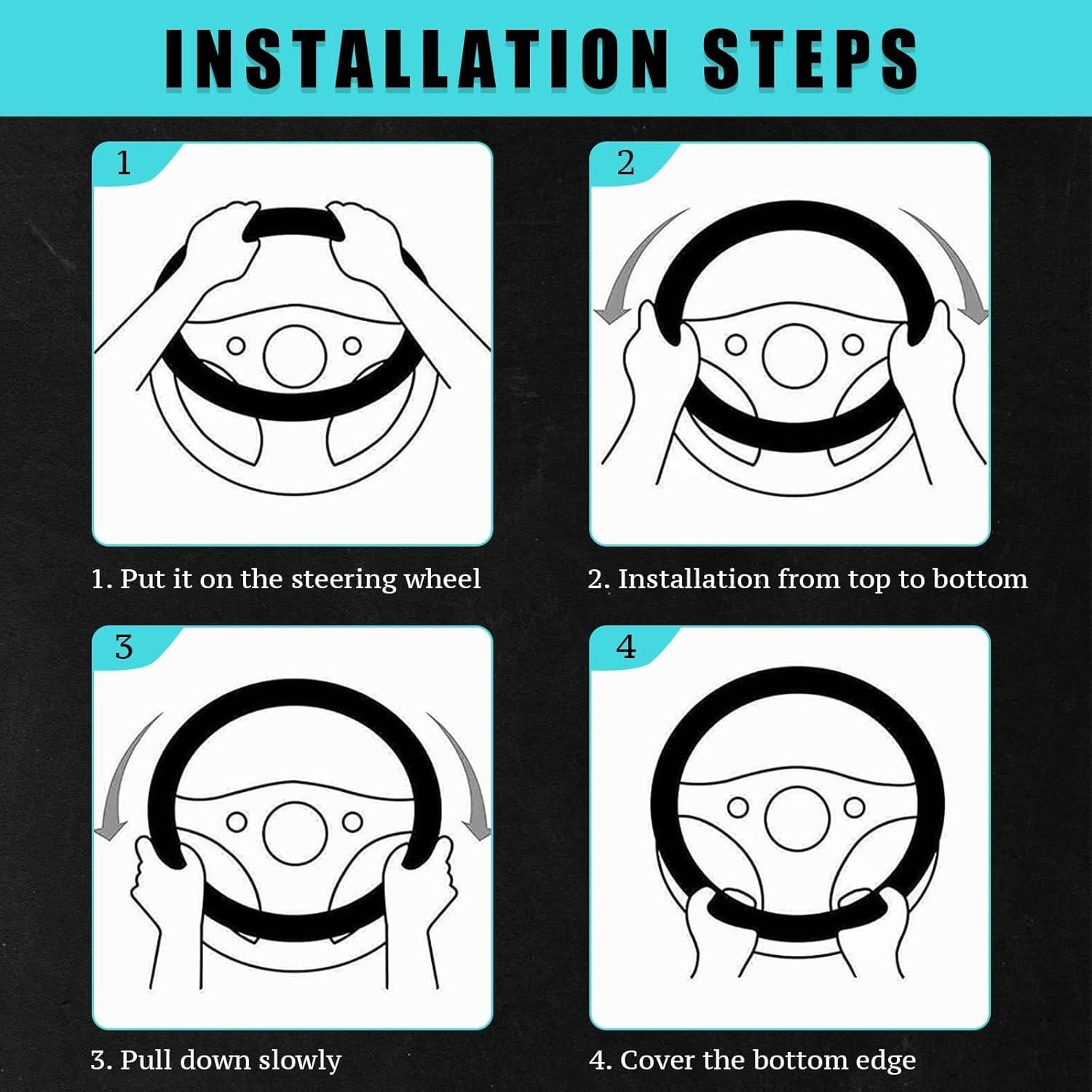 Cubierta de Volante de Felpa Ziciner 15'' Beige Antideslizante